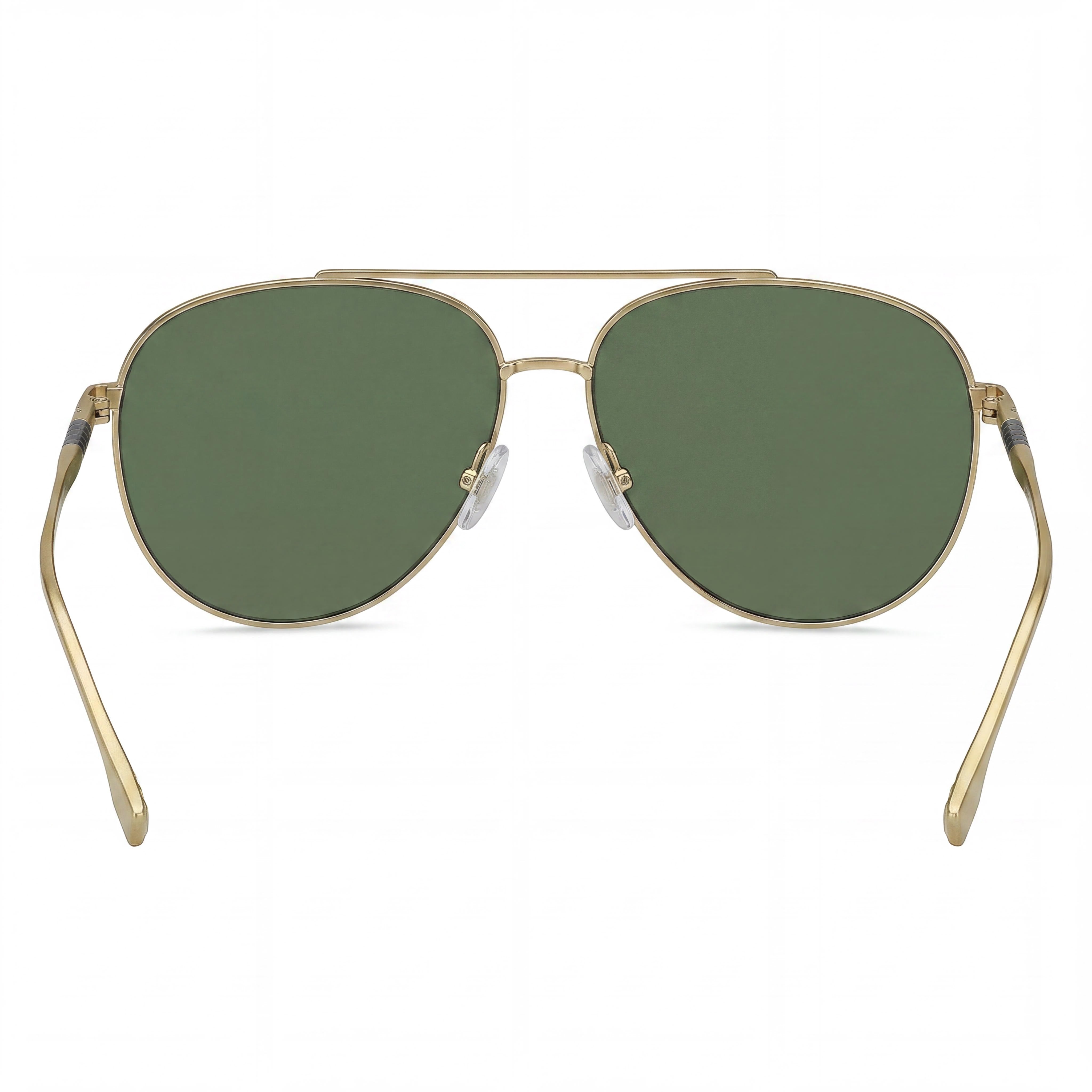 Hugo Boss Boss 1296/F/S Gafas de sol de piloto para hombre, dorado mate, verde, acero inoxidable, con protección UV, 63 mm, Photo 4