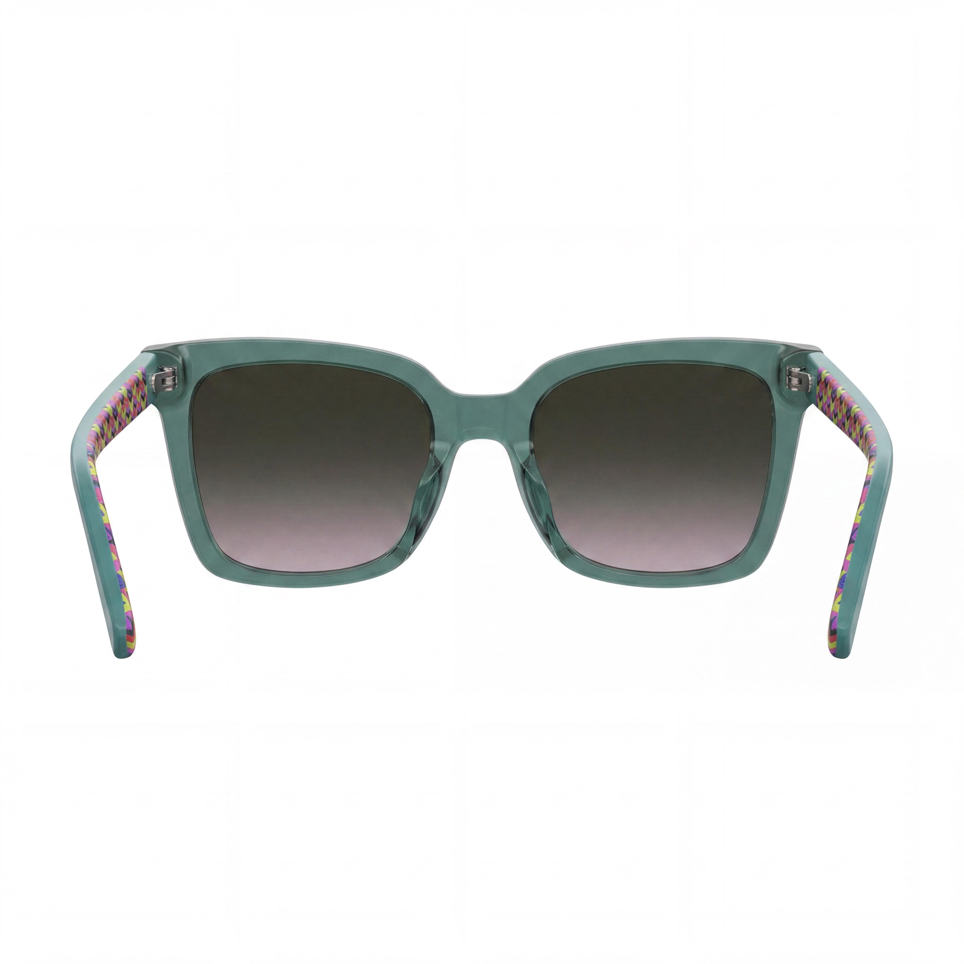 Missoni Women's Square Sunglasses, Verde Azulado Acetate Frame, Teal Polycarbonate Lenses, 53-19-140, Photo 4