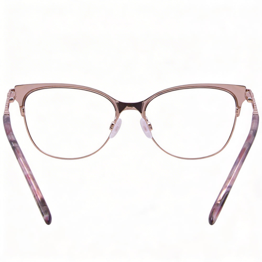 bebe Bb5224 Women's Pink Metal Cat Eye Eyeglasses 52mm