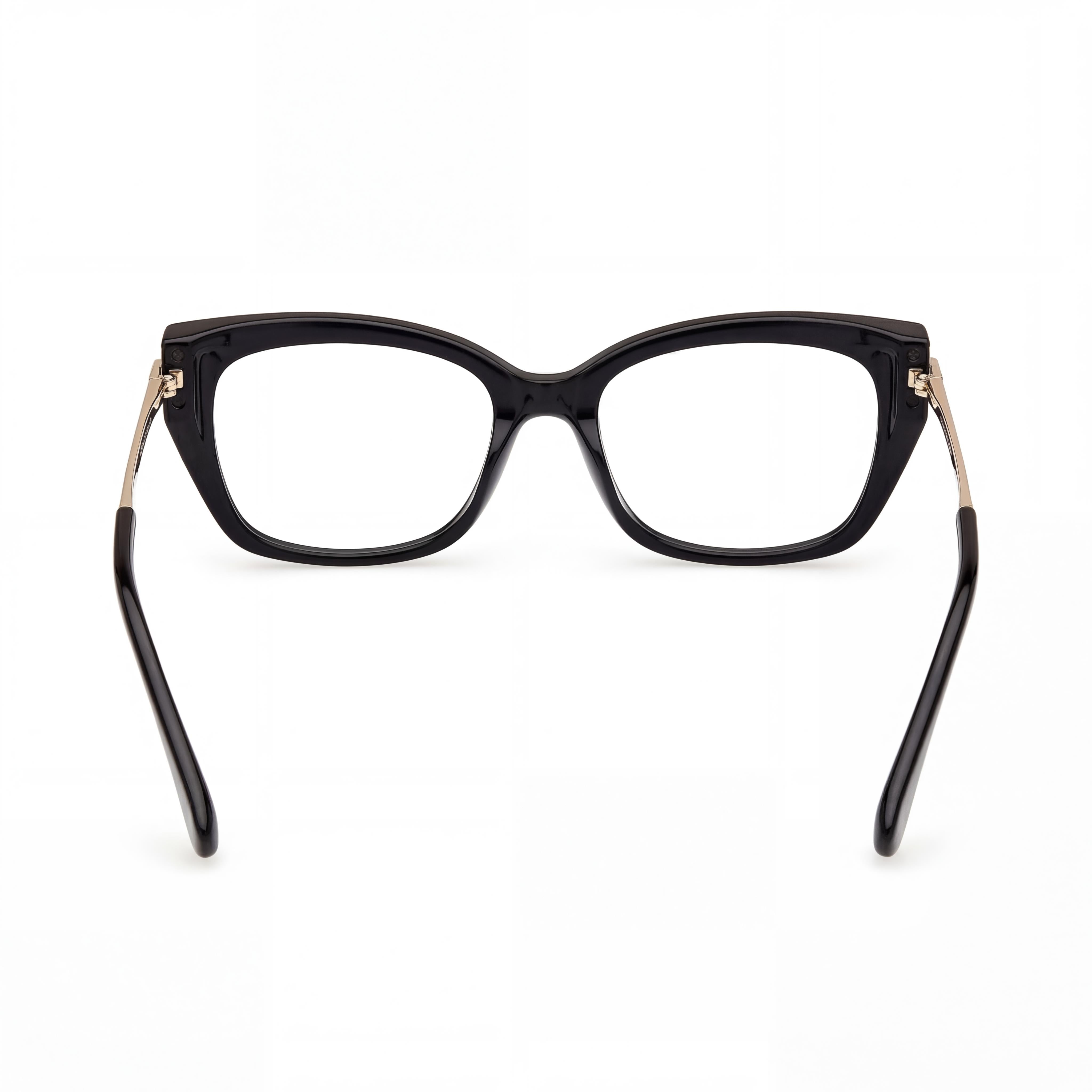 MaxMara MM5137 Women's Shiny Black Plastic Frame with Polycarbonate Polarized Lenses Eyeglasses 53mm, Photo 4