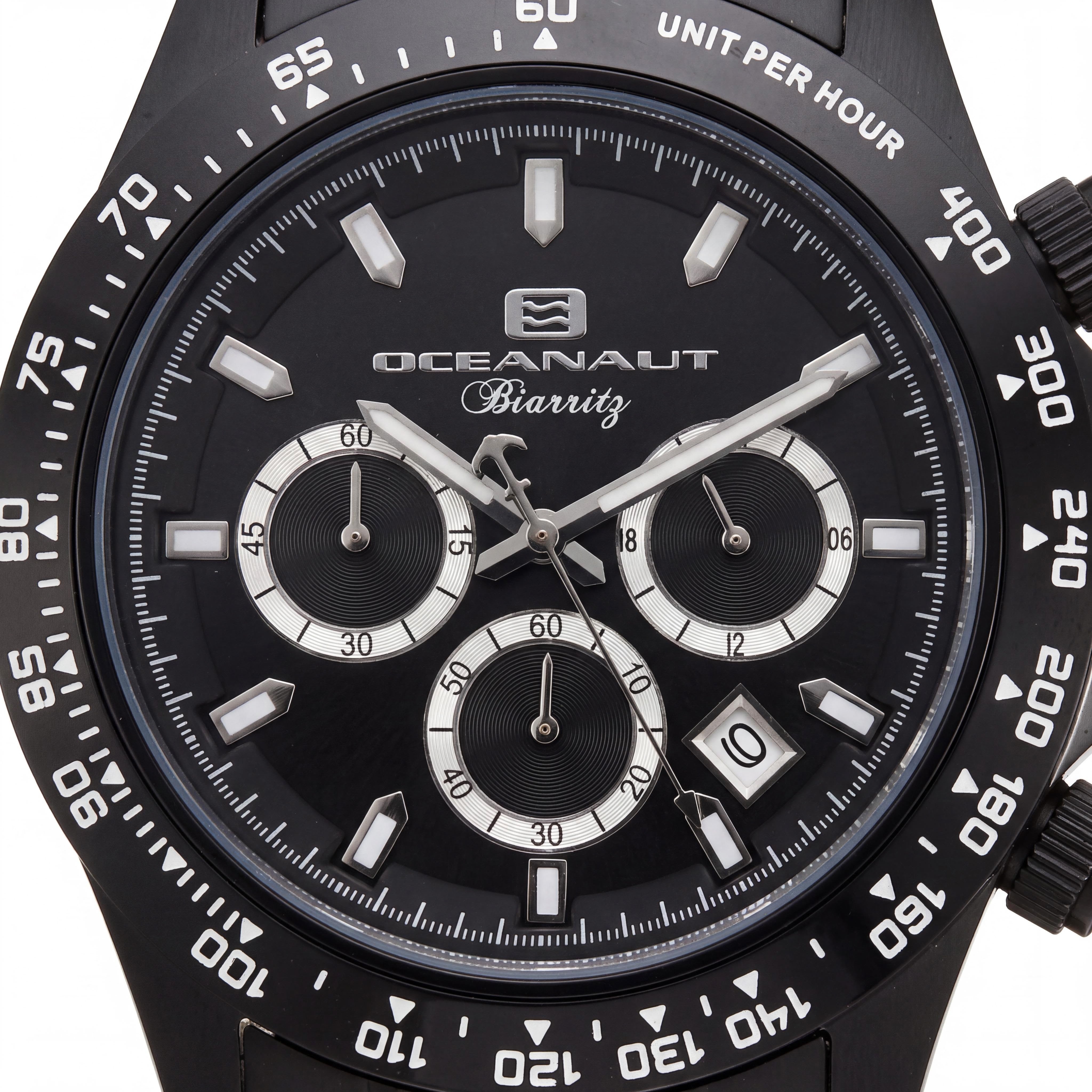 Reloj Cronógrafo Oceanaut Biarritz para Hombre con Bisel de Cerámica Azul Plata 44mm, Photo 2