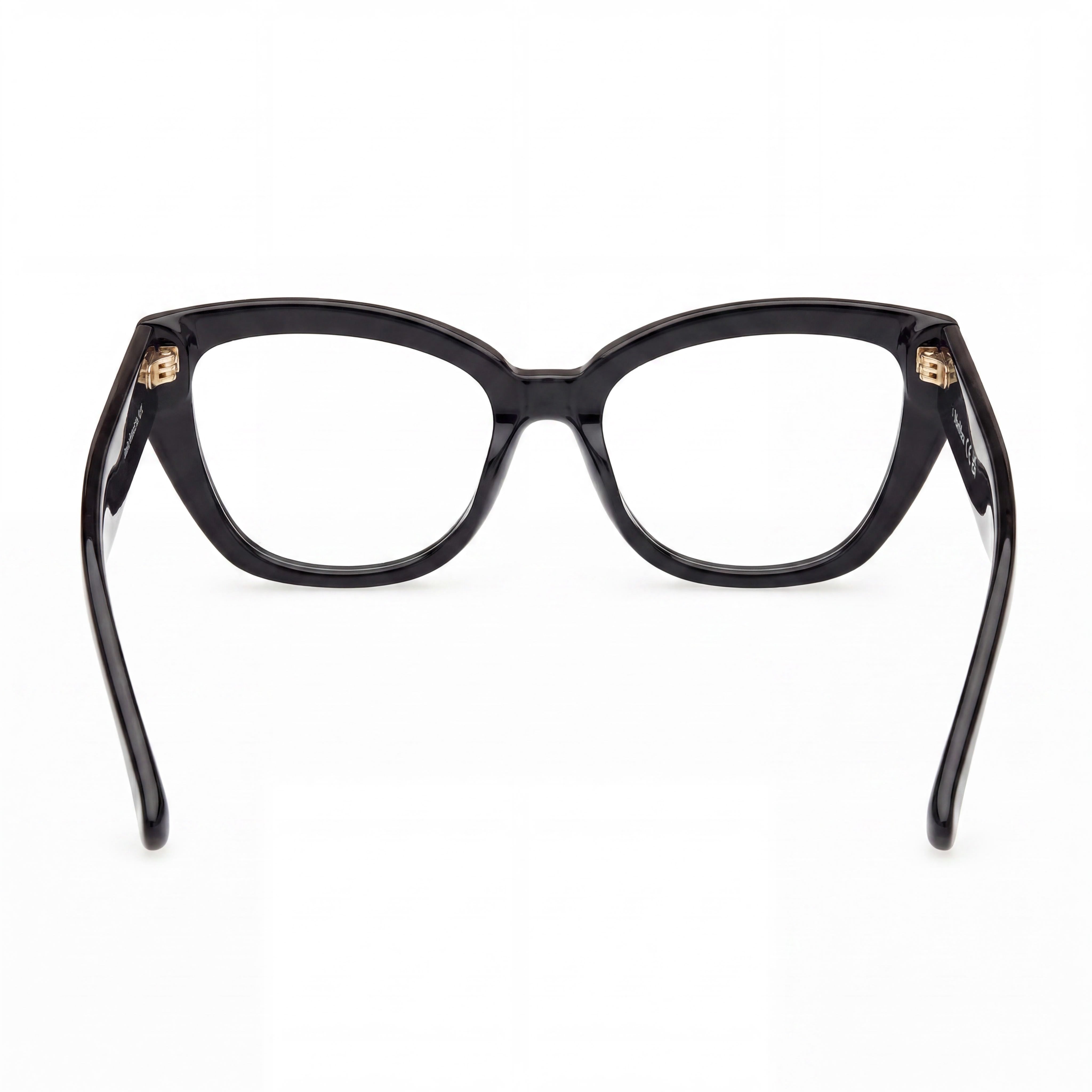 MaxMara Women's MM5134 Polarized Eyewear featuring a Shiny Black Plastic Frame and Multicoloured Lenses, 54mm, Photo 4