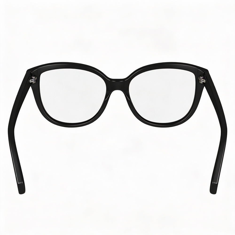 Monturas ópticas Salvatore Ferragamo SF2994 de acetato negro para hombre con lentes de 53 mm, puente de 17 mm y patillas de 145 mm.
