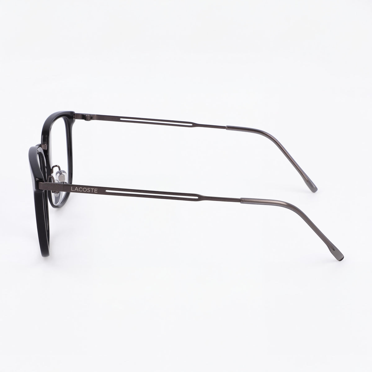 Lacoste Casual Men's Ophthalmic Eyeglasses with Black Frame and Transparent Plastic Lenses Size 52-19-145, Photo 3