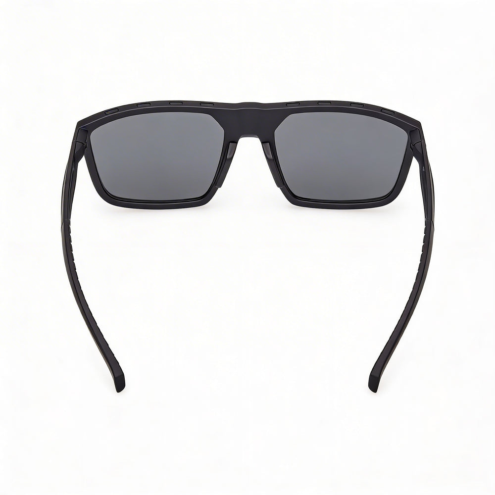 adidas Modern Men's Matte Black Plastic Frame Sunglasses with Grey UV Protection Non-Polarized Lenses 57mm