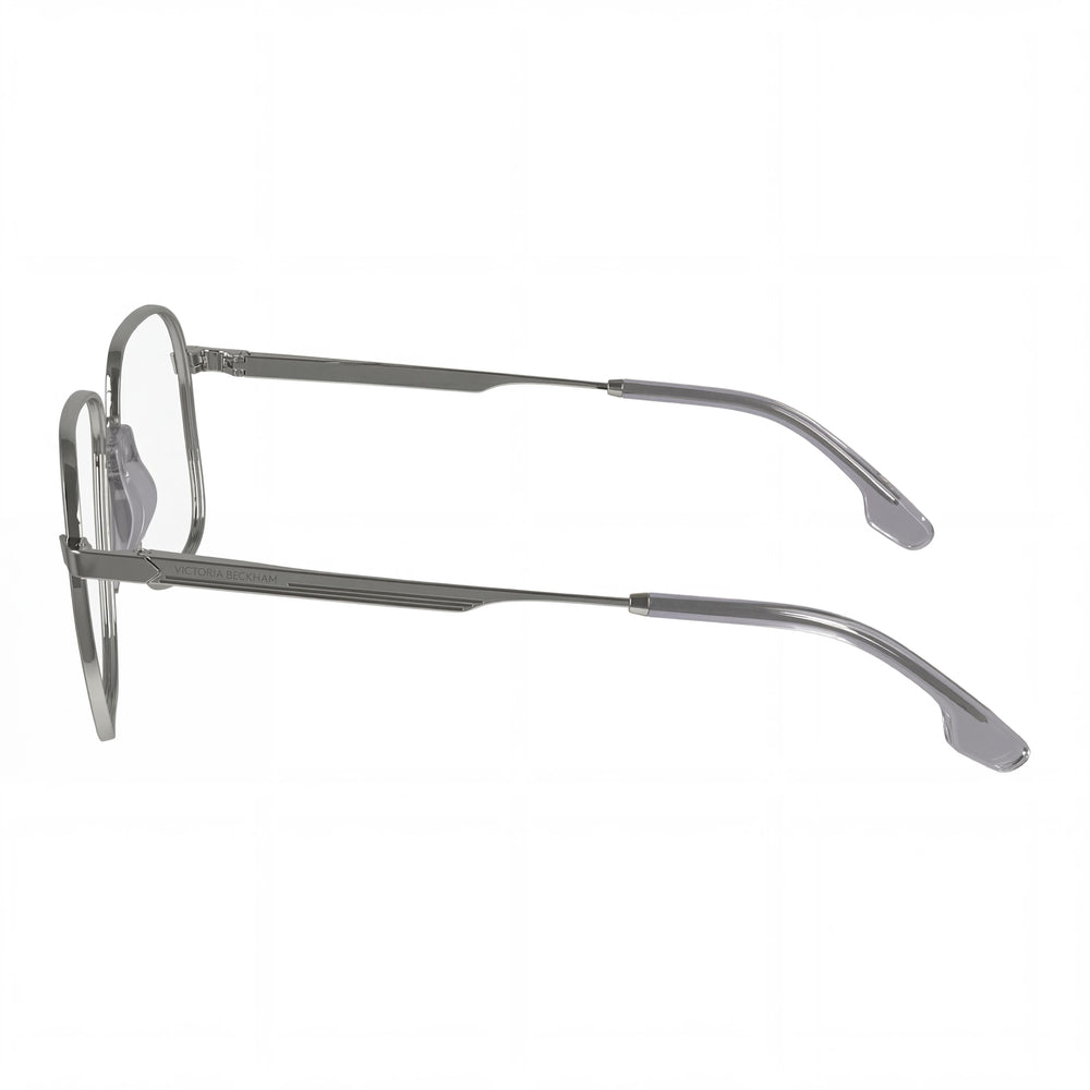 Gafas Victoria Beckham Modern VB2134 para mujer con montura de metal plateado y lentes de policarbonato plateado, tamaño 56 mm