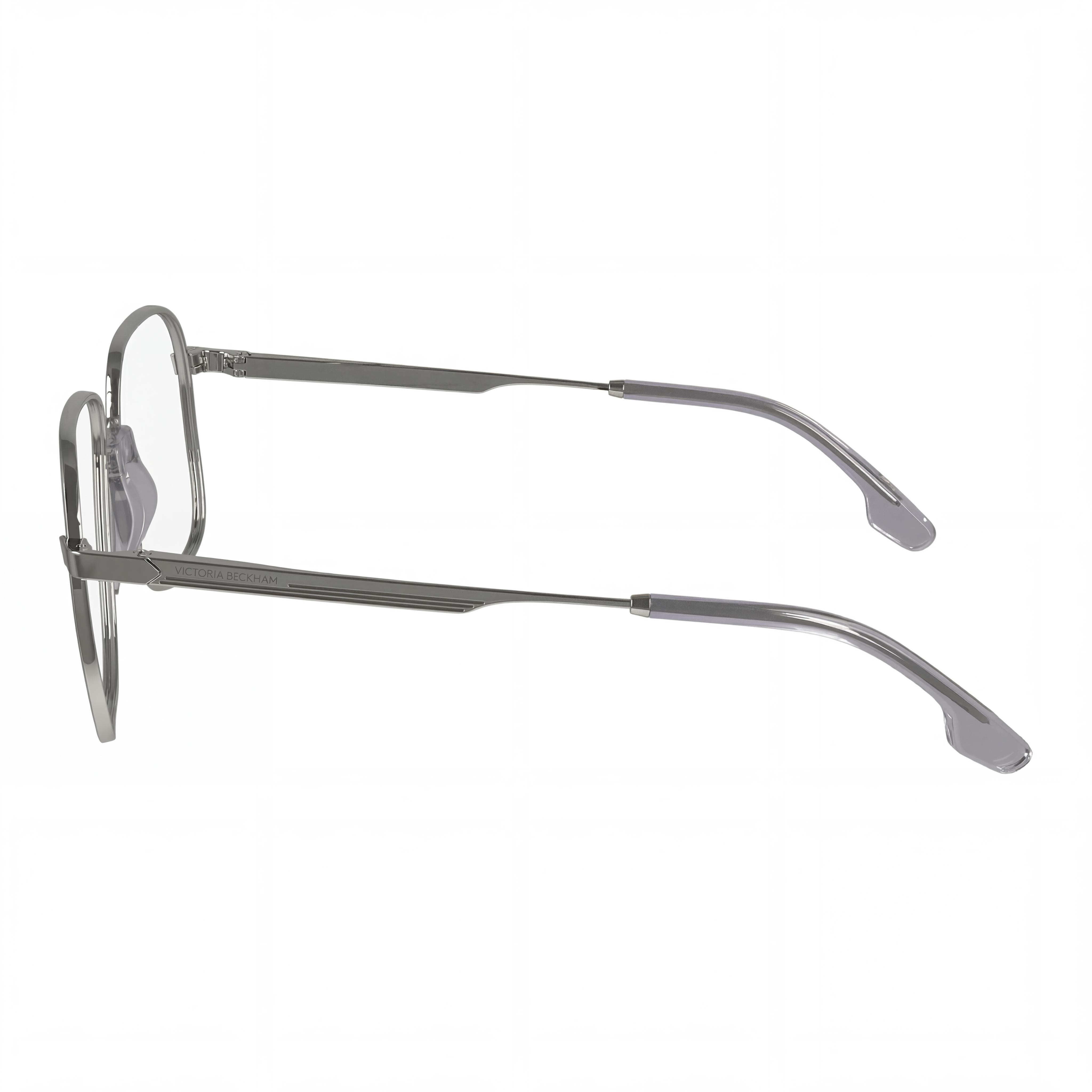 Gafas Victoria Beckham Modern VB2134 para mujer con montura de metal plateado y lentes de policarbonato plateado, tamaño 56 mm, Photo 3