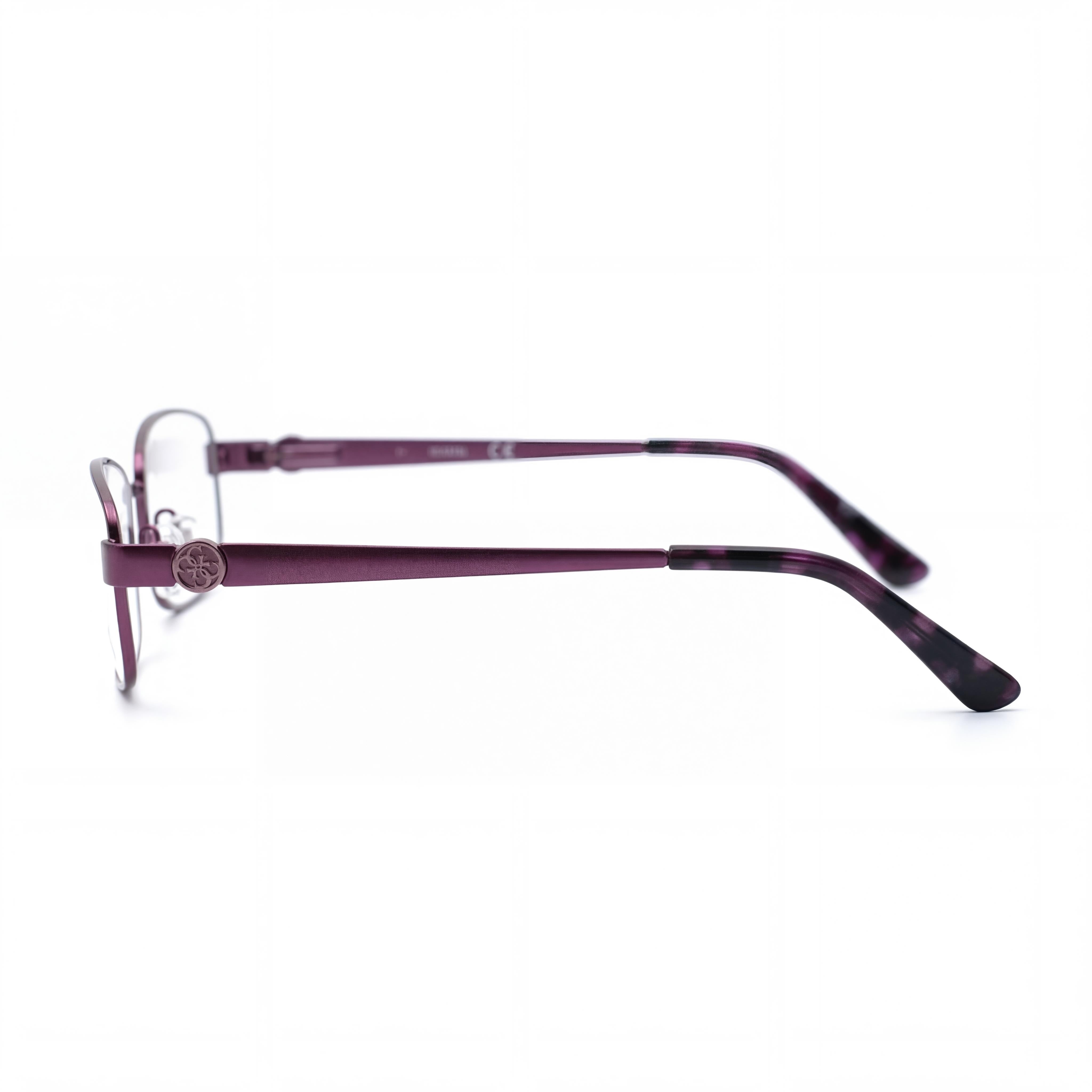 Gafas de vista Guess Gu2524 para mujer con montura metálica en violeta mate y lentes de policarbonato transparente, talla 49-18-135 mm, Photo 2