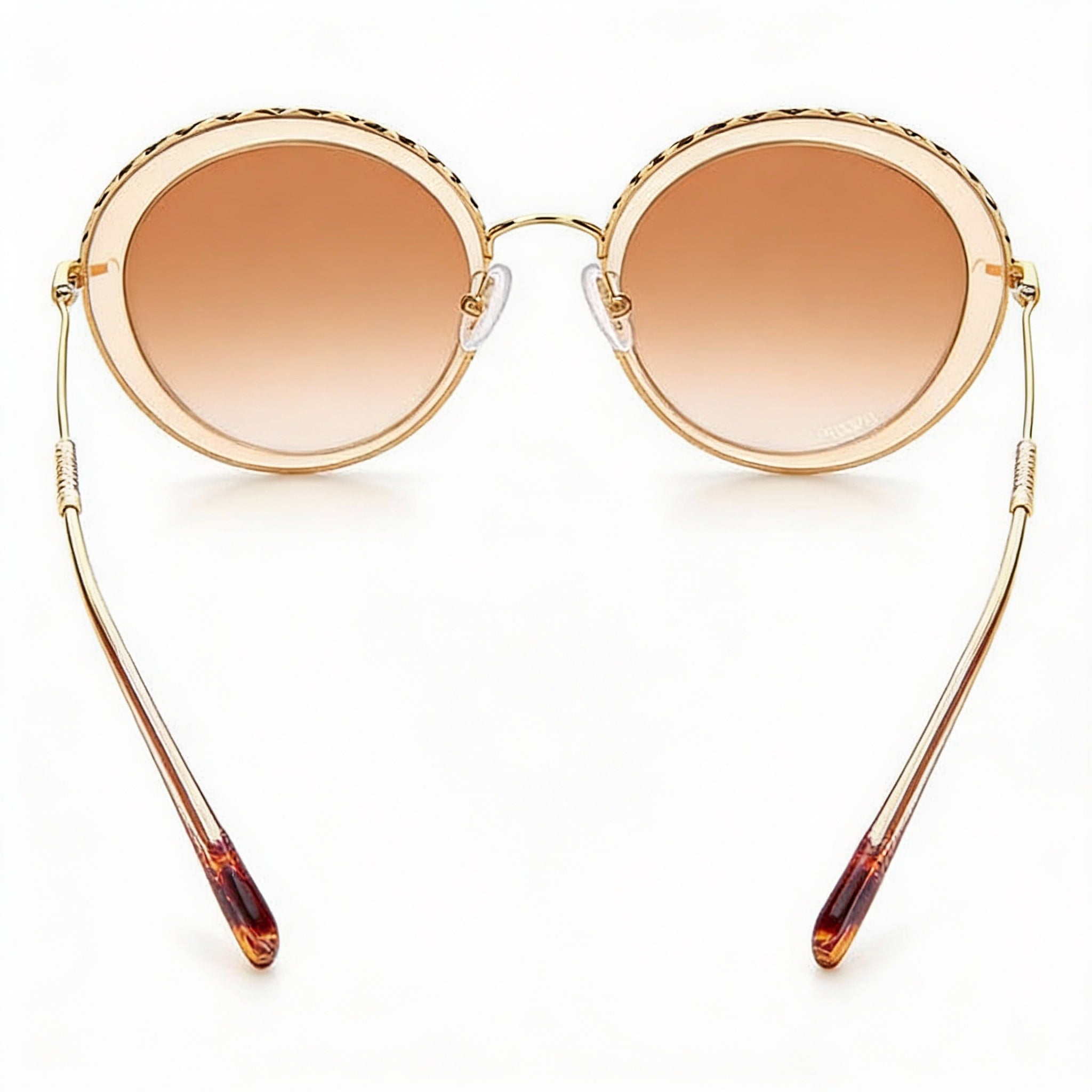 Gafas de sol Missoni Modern para mujer, de acero inoxidable, sin polarizar, con protección UV, color arena, rojo dorado, 49.6-23-145, Photo 4