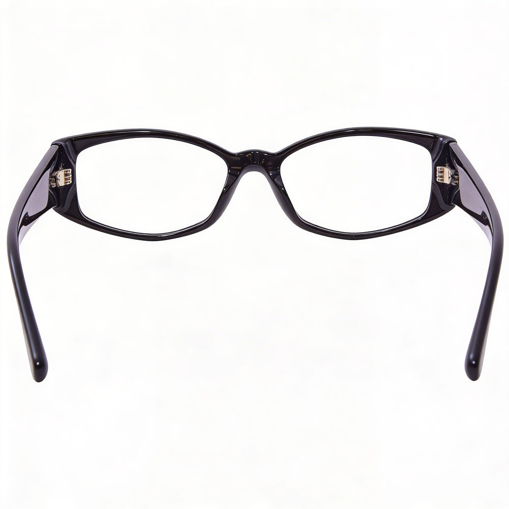 Versace Ve 3343 Women's Acetate Black Gold Logo Frame Eyeglasses (Lens 54mm, Bridge 17mm, Temple 145mm)
