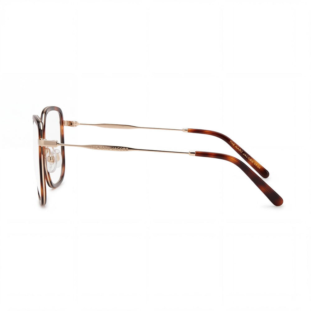 Marc Jacobs Marc 537 - Montura de gafas para mujer con montura de acero de aleación Havana y lentes de policarbonato de 53 mm
