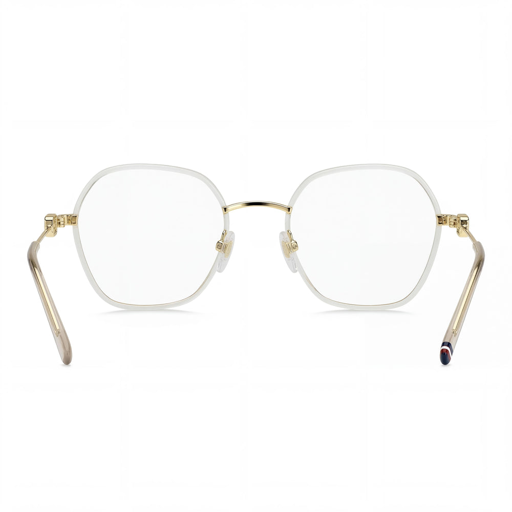 Tommy Hilfiger Modern Women's Gold Ivory Metal Frame Non-Polarised Optical Glasses with 50mm Lens