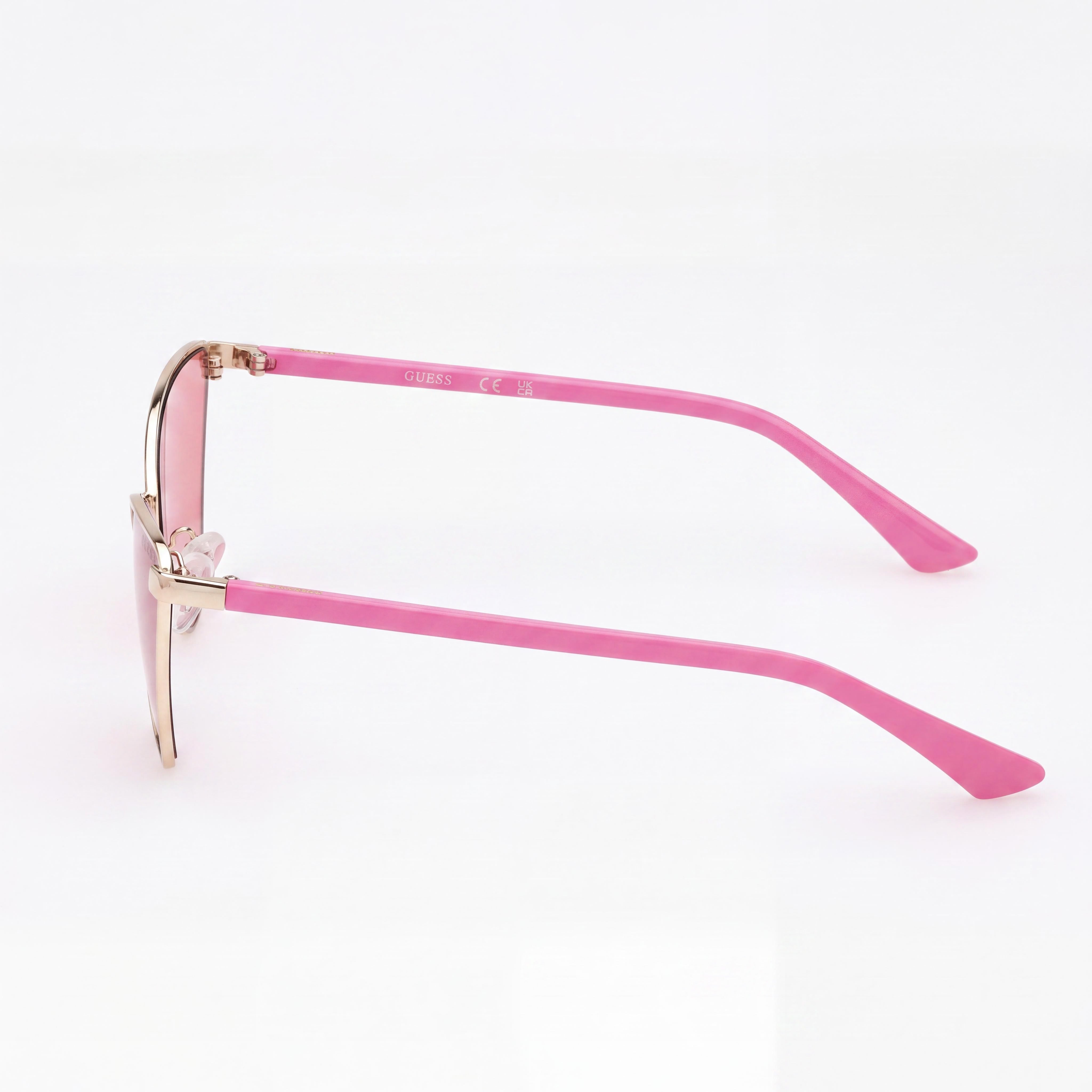 GUESS GU8286 Women's Sunglasses, Metal Gold Frame, Bordeaux Polycarbonate Non-Polarized Lenses, Size 55-13-135mm, Photo 3
