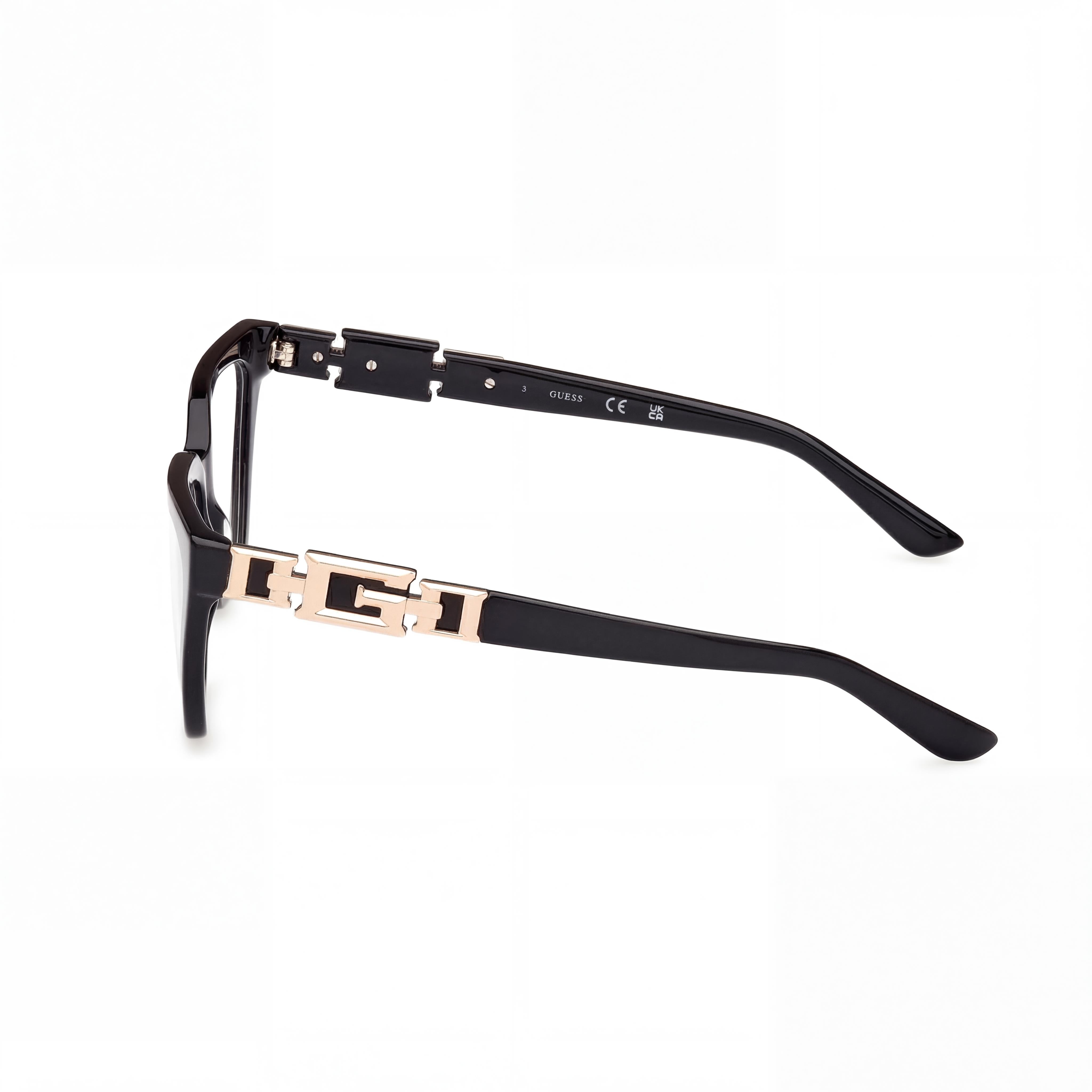 GUESS GU2985 Women's Black White Cat-Eye Polarized Plastic Frame Sunglasses 145-14-41mm, Photo 2