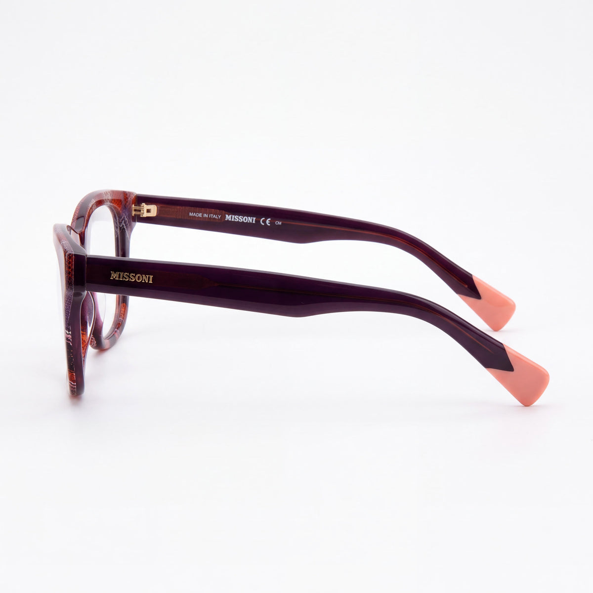 M Missoni Mis 0104 Unisex Plastic Pattern Pink Violet Non- Complete Eyewear Frame 50-19-140, Photo 3