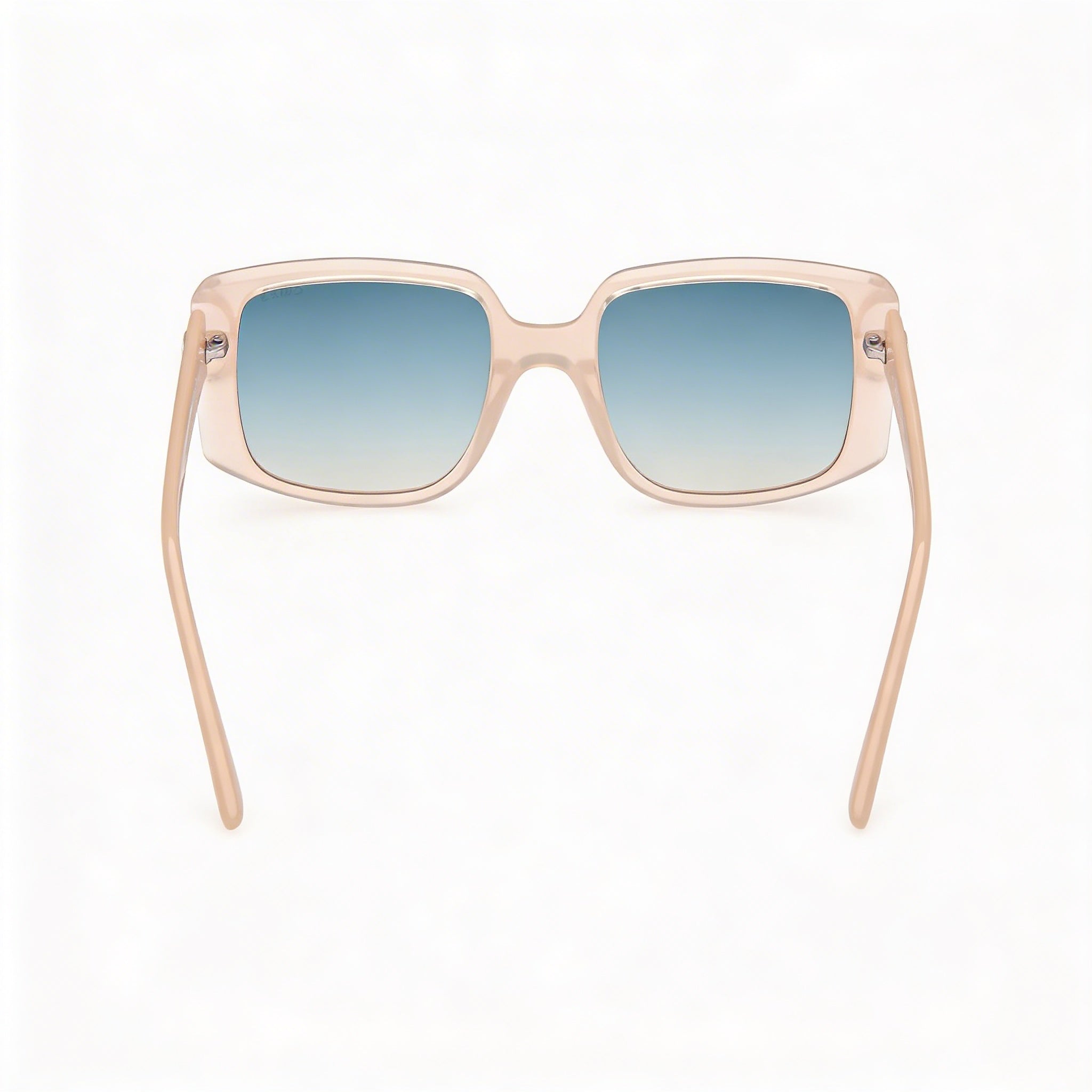 GUESS Women's Emery Oversize Square Sunglasses, Injected Ivory Frame, Gradient Green Lenses, UV Protection, 53mm, Photo 4