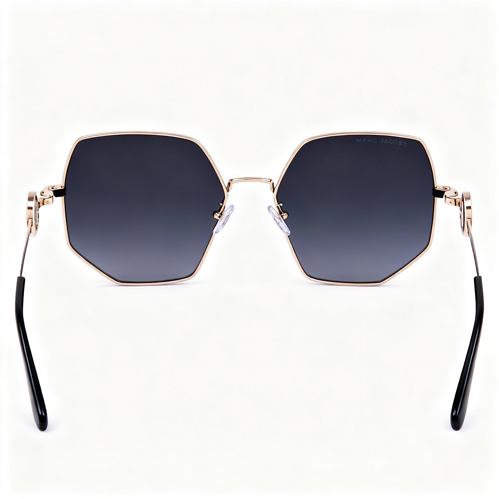 Marc Jacobs MARC 730/S Women's Casual Metal Gold Black Dark Grey Shaded Non-Polarized Sunglasses 59mm, Photo 3