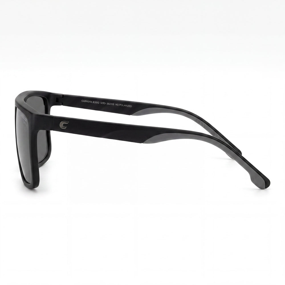Carrera 8055/S Unisex Matte Black Grey Plastic Frame Grey Polarized UV Sunglasses 58mm