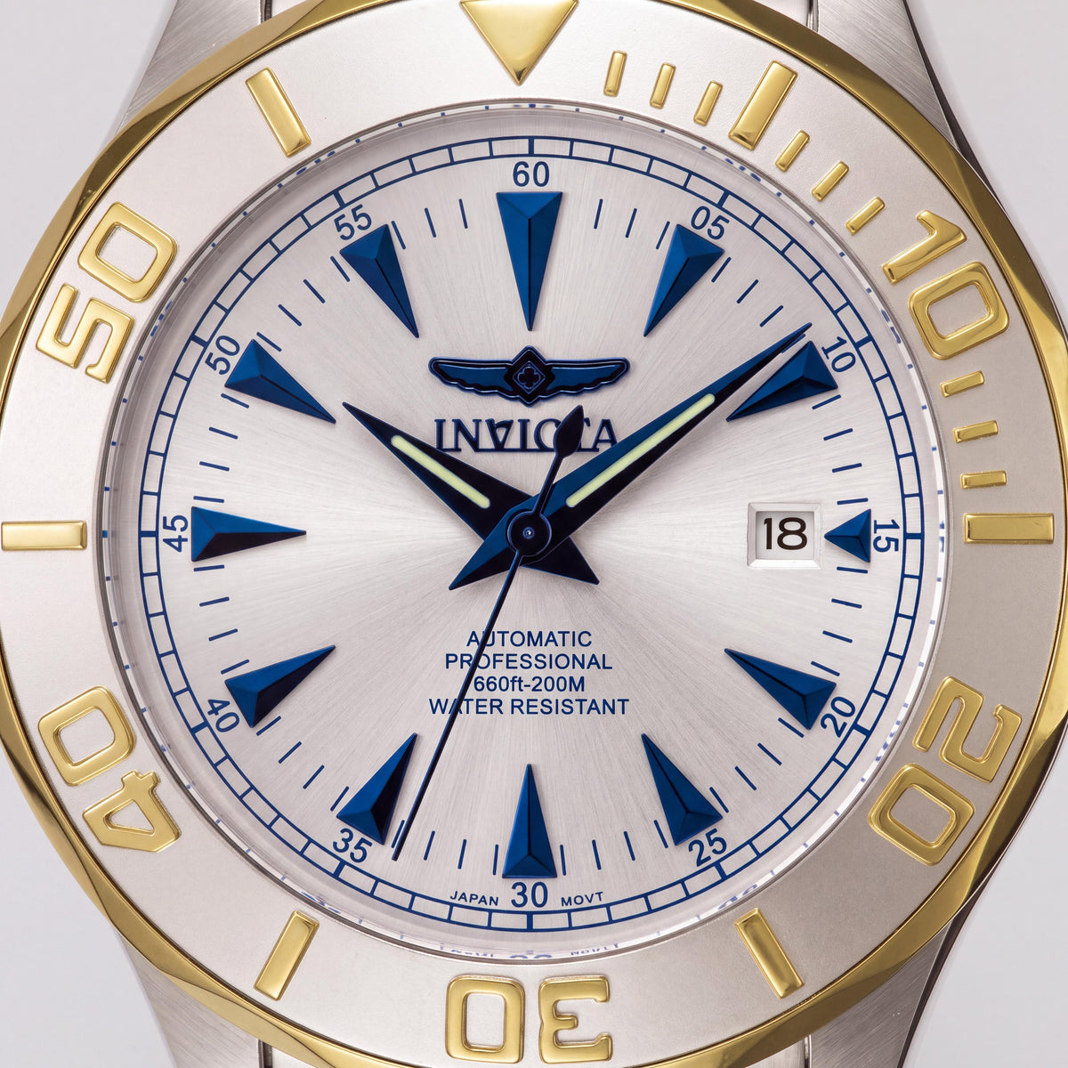 Reloj Invicta para hombre, de buceo, automático, movimiento japonés, resistente al agua, acero inoxidable bicolor, luminoso, 47 mm, Photo 2
