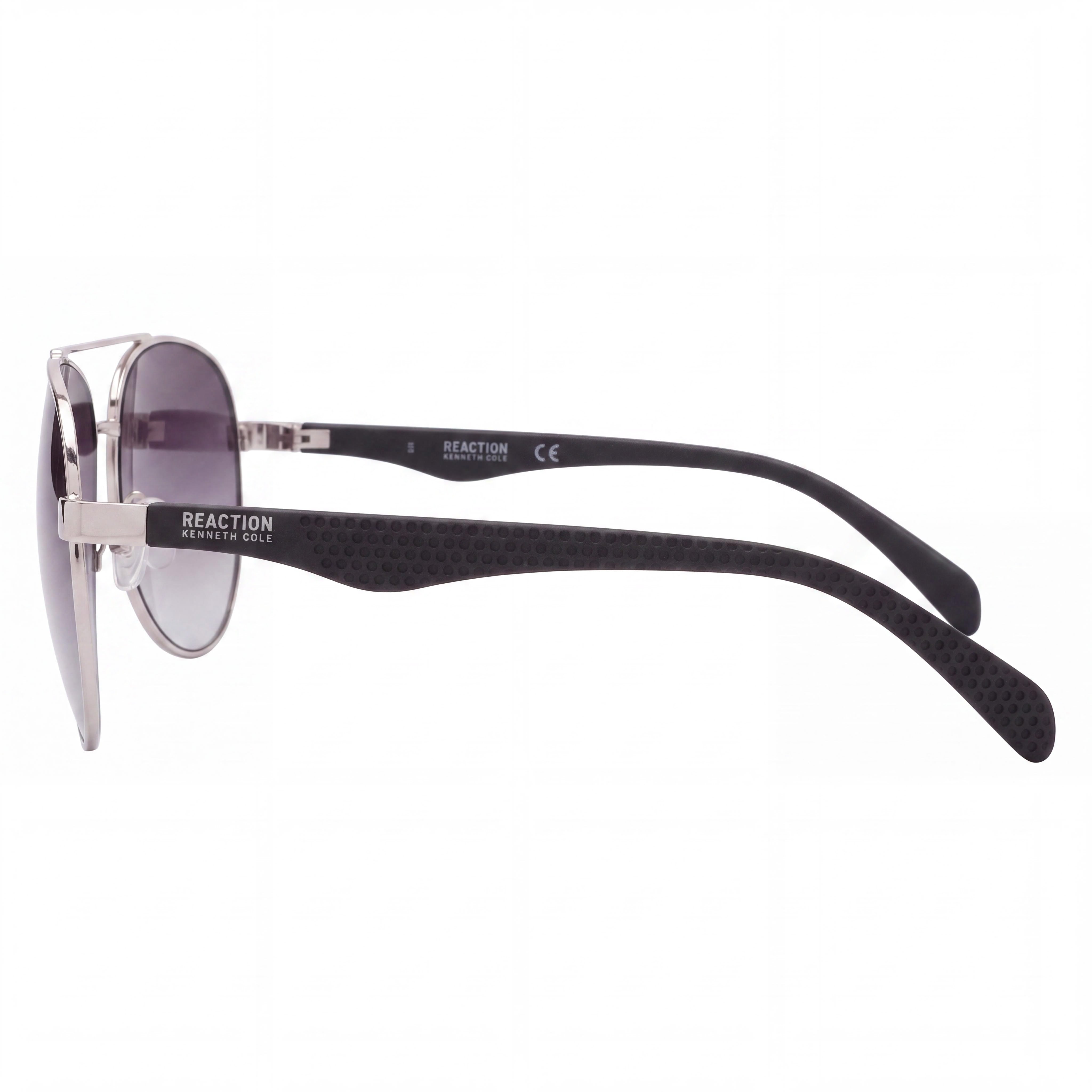 Kenneth Cole REACTION Kc1318 para mujer, montura piloto de metal, níquel claro brillante, lentes humo degradado, protección UV, 52 mm, Photo 3