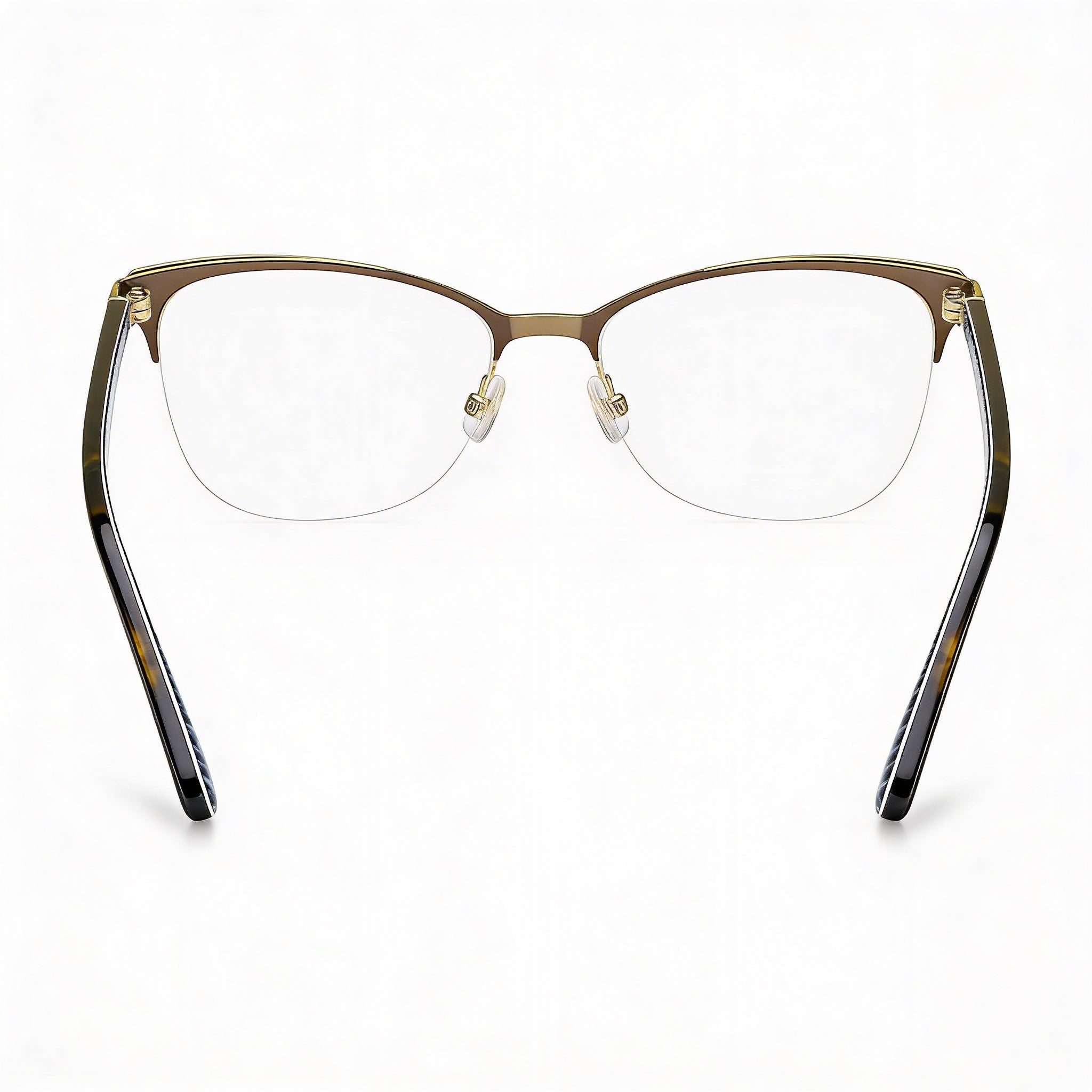 Gafas de sol Kate Spade New York para mujer, rectangulares, de media montura, de acero inoxidable y acetato, color marrón, con lentes de 50 mm de ancho., Photo 4