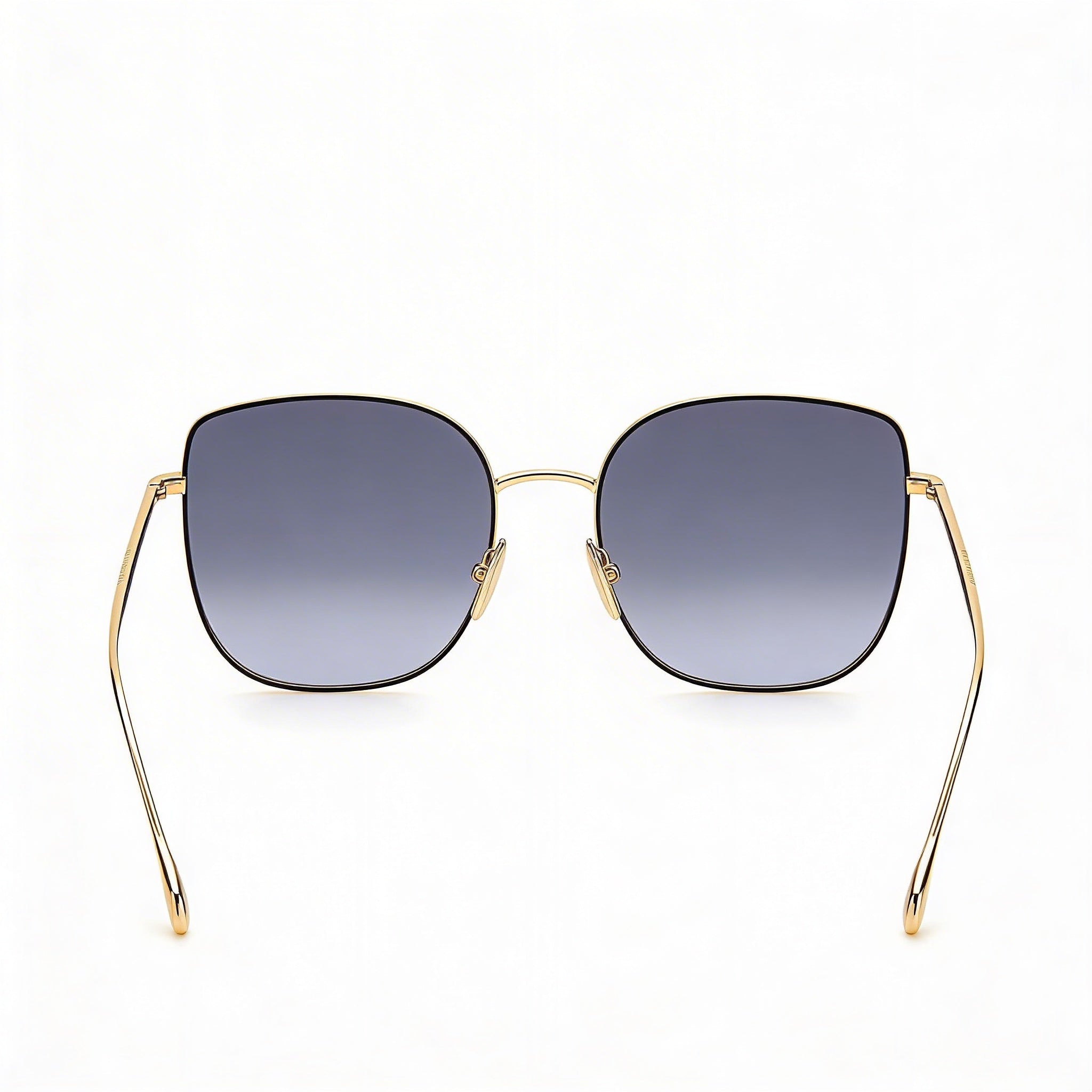 Gafas de sol clásicas Isabel Marant para mujer, montura completa, cuadradas, de acero inoxidable, color negro y dorado, de policarbonato, no polarizadas, de 58 mm, Photo 3