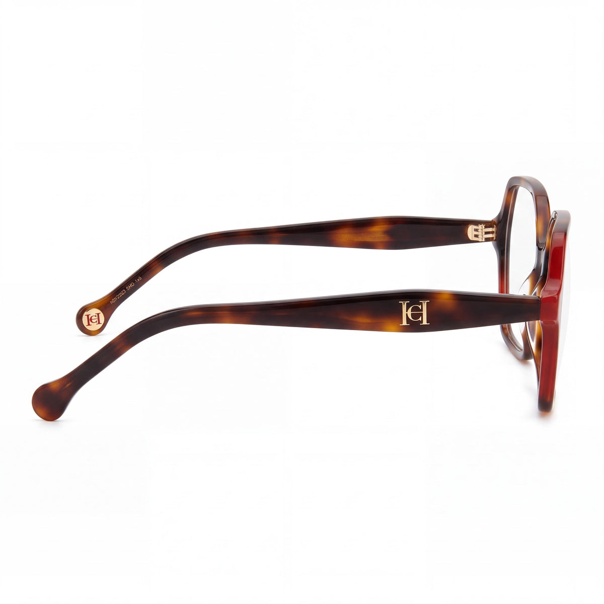 Gafas de sol Carolina Herrera 0203 para mujer, estilo moderno de acetato no polarizadas, montura y lentes color habano rojo, 54 mm, Photo 3