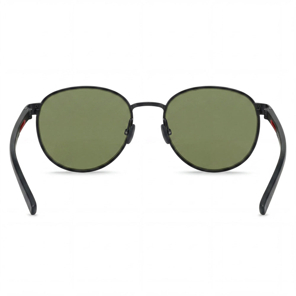 Gafas de sol unisex Porsche Design P8945, informales, de acero inoxidable, no polarizadas, montura negra, verde y roja, lentes verdes, 54 mm