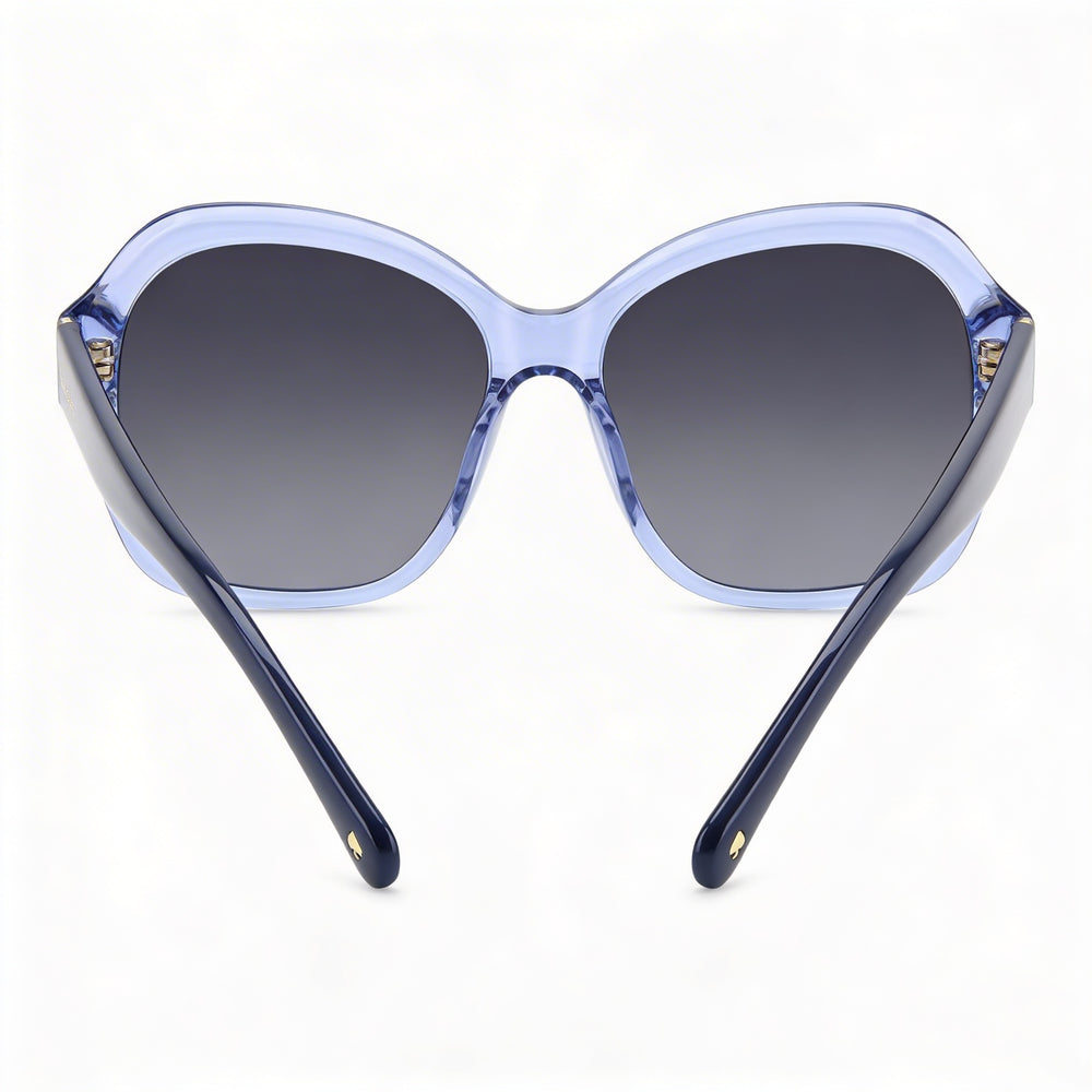 kate spade new york Casual Women's Blue Acetate Frame Dark Grey Shaded Lens Sunglasses 55mm