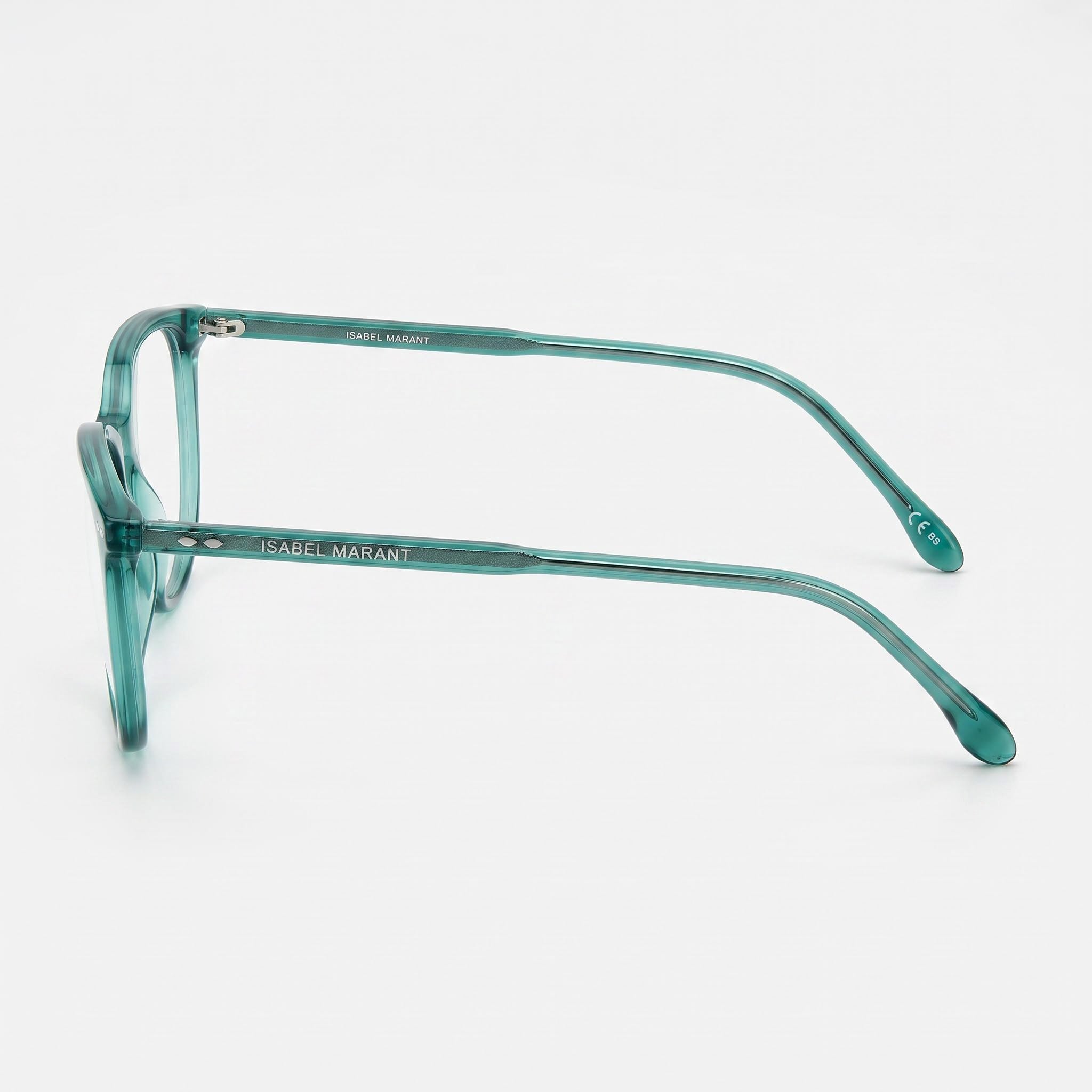 Gafas de Sol Unisex Modernas Isabel Marant con Montura de Acetato Verde Azulado y Lentes de Policarbonato Verde Azulado no Polarizadas, 51mm de Ancho de Lente, Photo 2