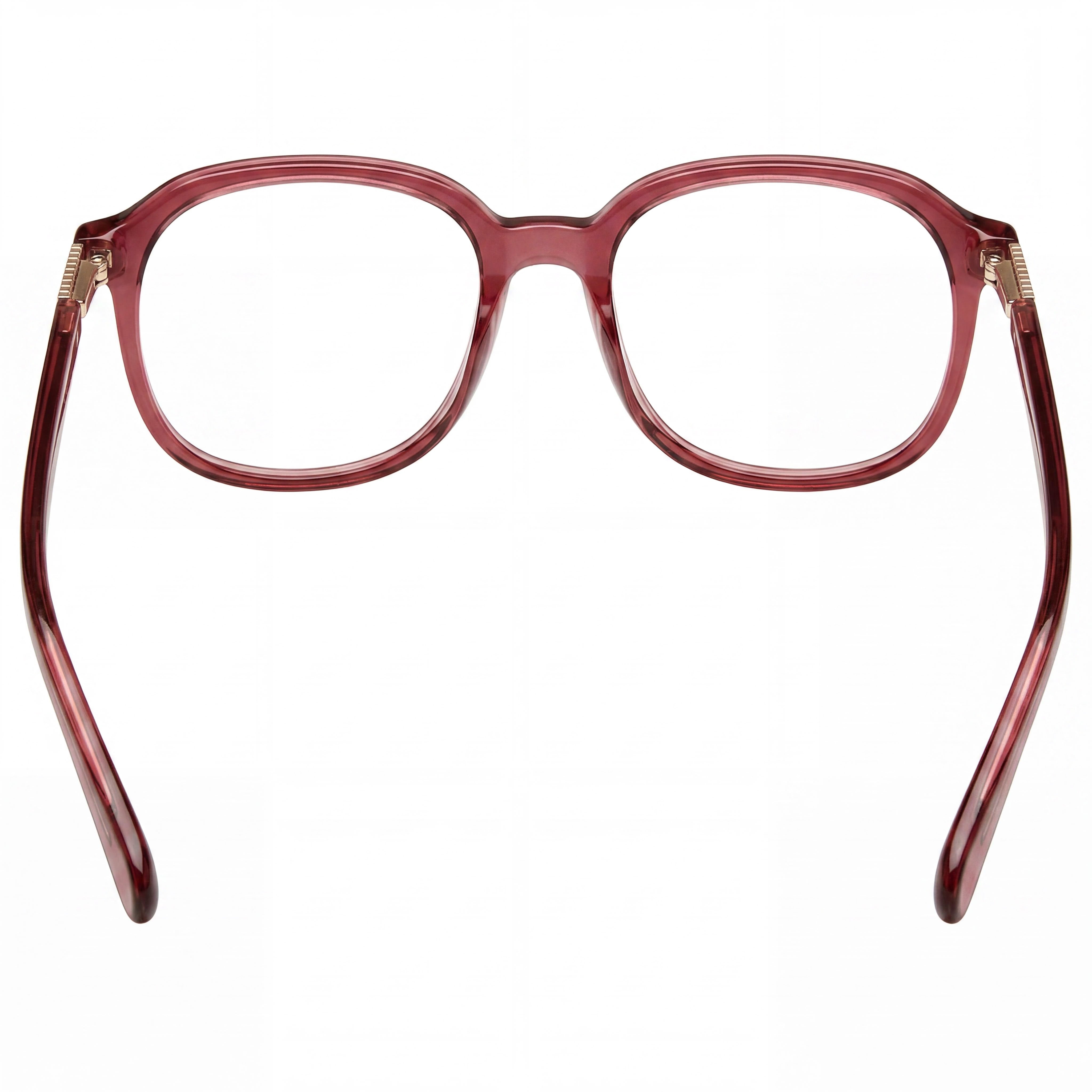 GUESS Gafas Unisex Casual de Plástico Burdeos de 53 mm con Cristales Transparentes Sin Protección UV, Photo 4
