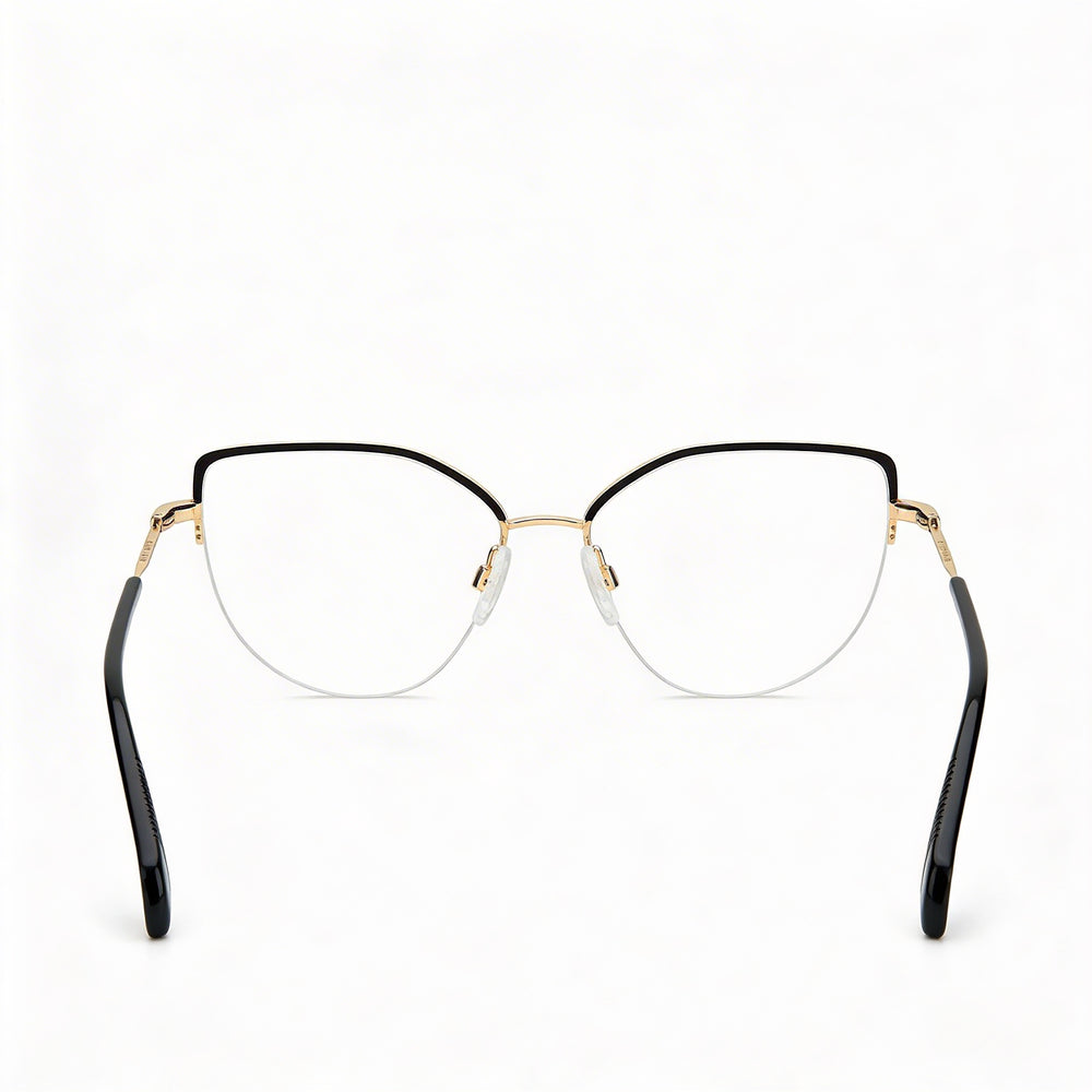 Rag & Bone Modern Cat Eye Dorado Negro Plástico Adaptable a la Luz 53mm para Mujer