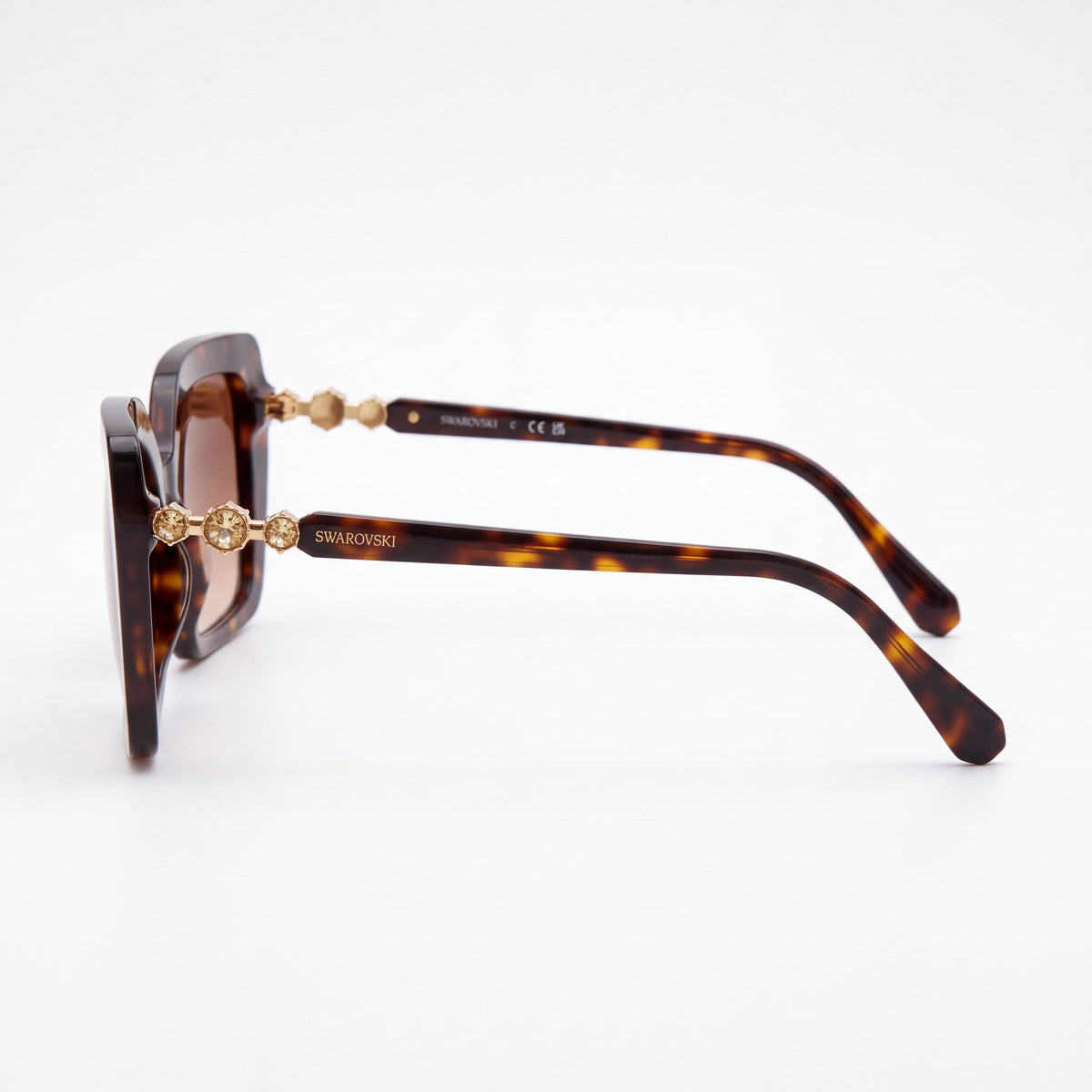 Swarovski 0SK6049 Women's Butterfly Plastic Havana & Gradient Brown Non-Polarized UV Protection Sunglasses 57mm, Photo 2