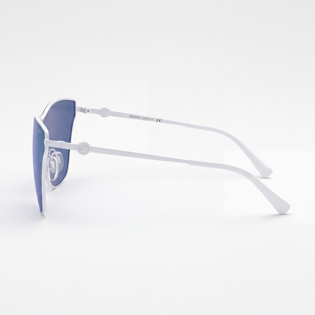 Michael Kors 0mk1063 Gafas de sol de plástico blanco con mariposa para mujer, sin polarización, protección UV, puente de 14 mm, Photo 2