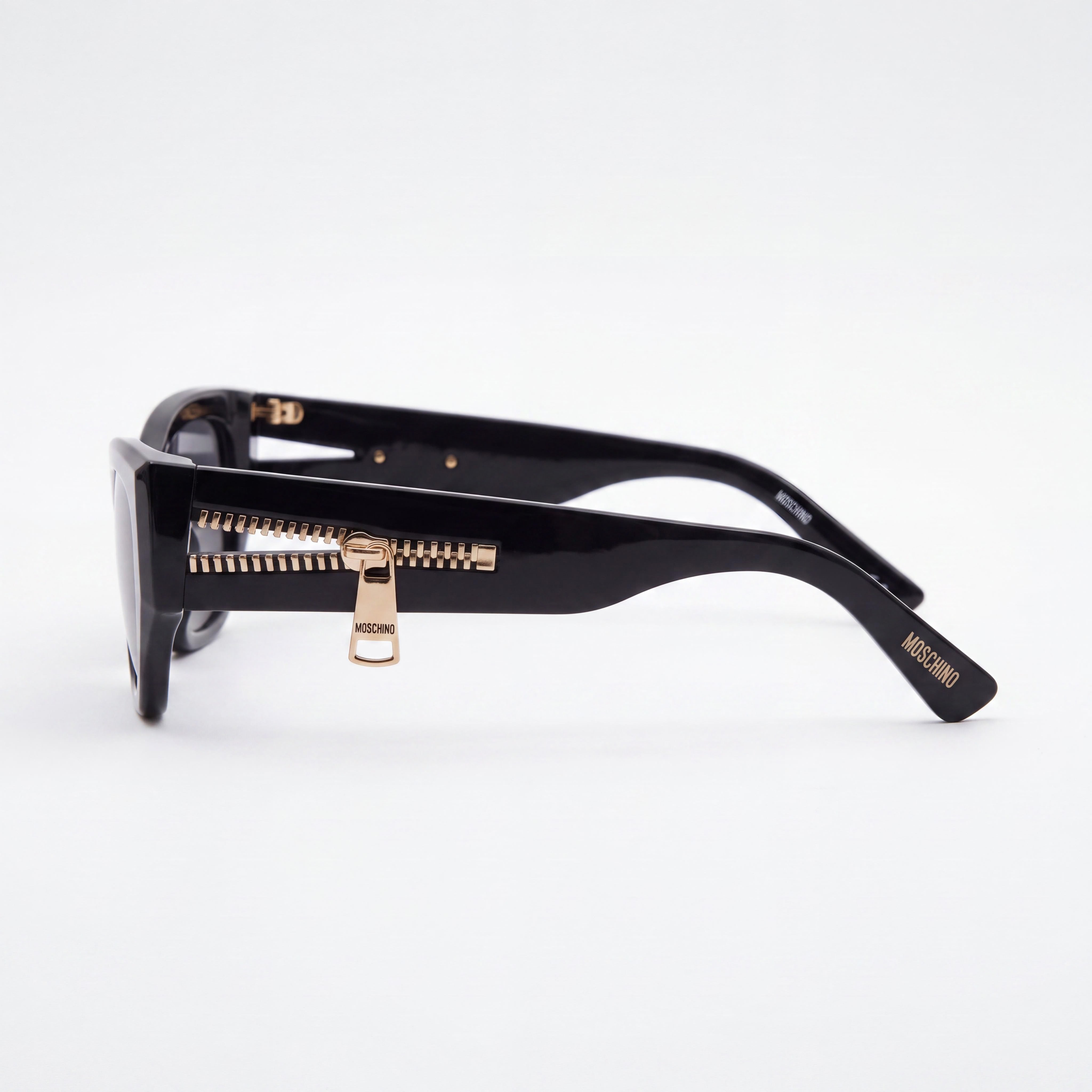 Moschino Casual Women's Lightweight Polyamide Sunglasses Black Dark Grey Frame Black Lens 55mm, Photo 3