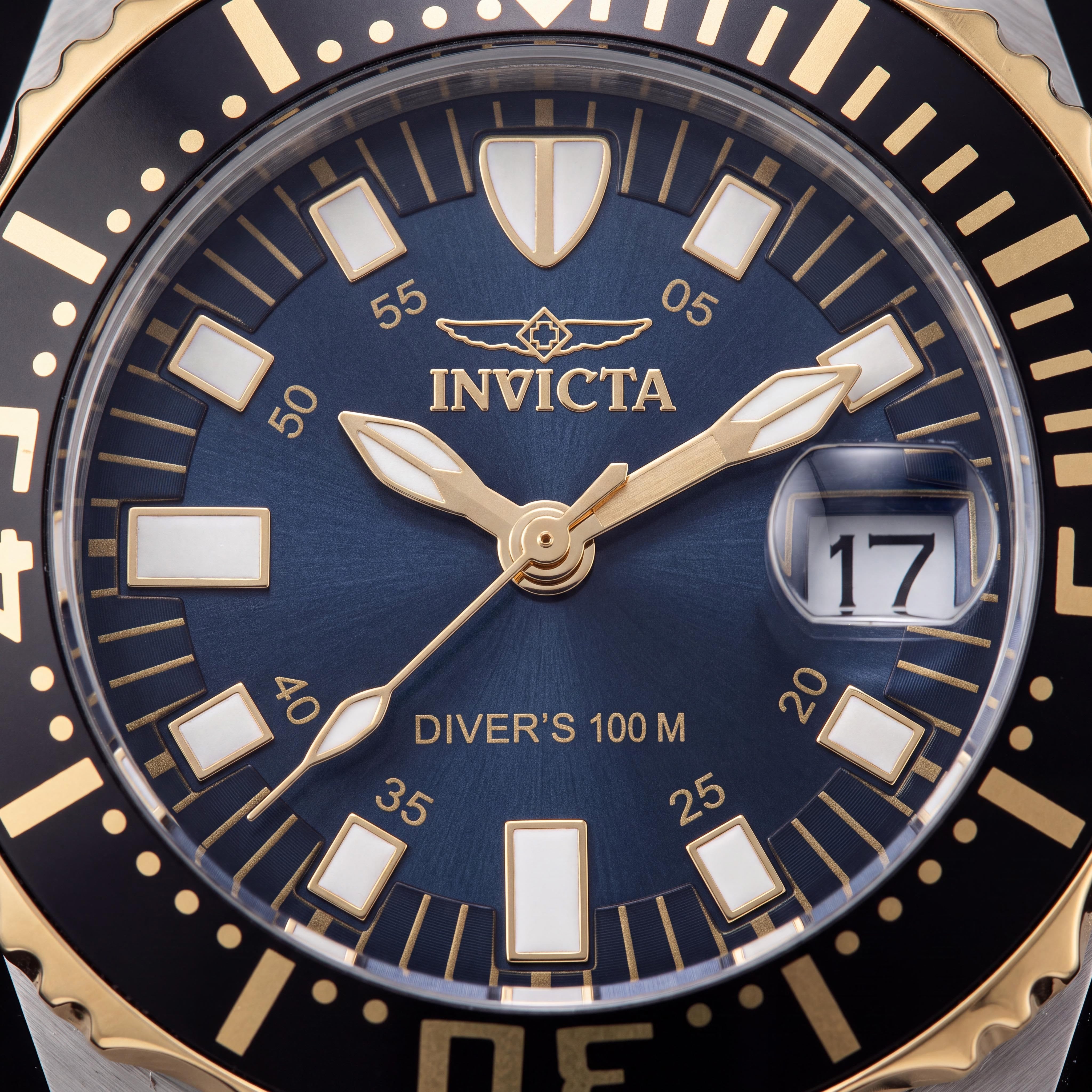 Invicta Lady Abyss Pro Diver Women's 33mm Two-Tone Stainless Steel Black Dial Glow In The Dark Water Resistant Watch, Photo 2