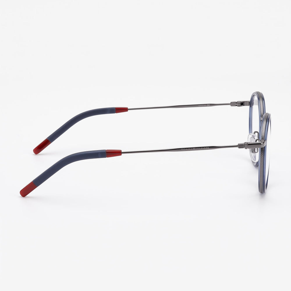 Tommy Hilfiger Th 1815 Men's Blue Metal Frame Eyeglasses with Polycarbonate Lenses 49mm