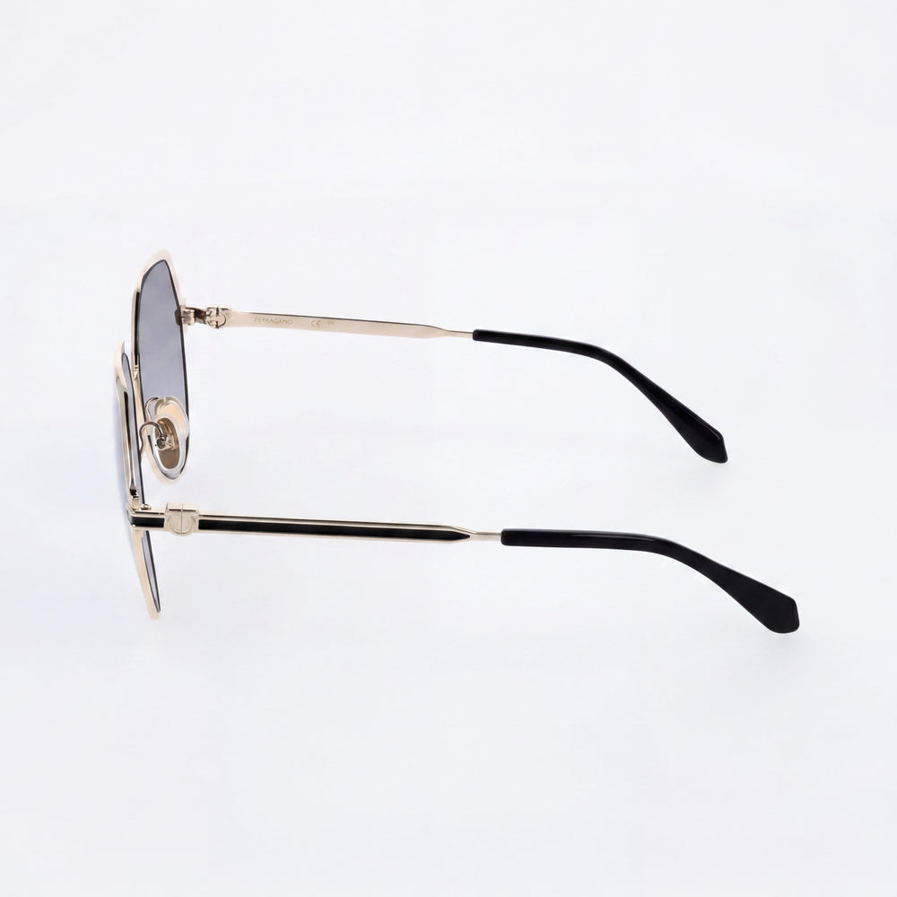 Ferragamo Sf325s Women's Gold Grey Acetate Eyewear 62mm