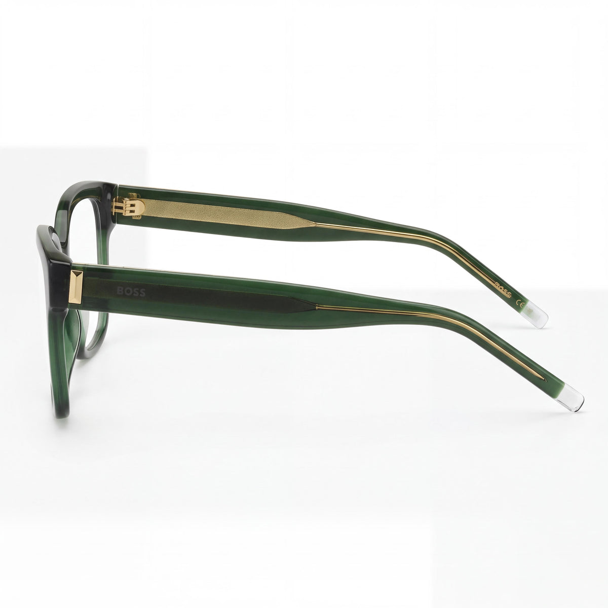 Hugo Boss 106563 Women's Green Acetate Frame, Green Polycarbonate Lens Eyewear 54-17-145, Photo 3