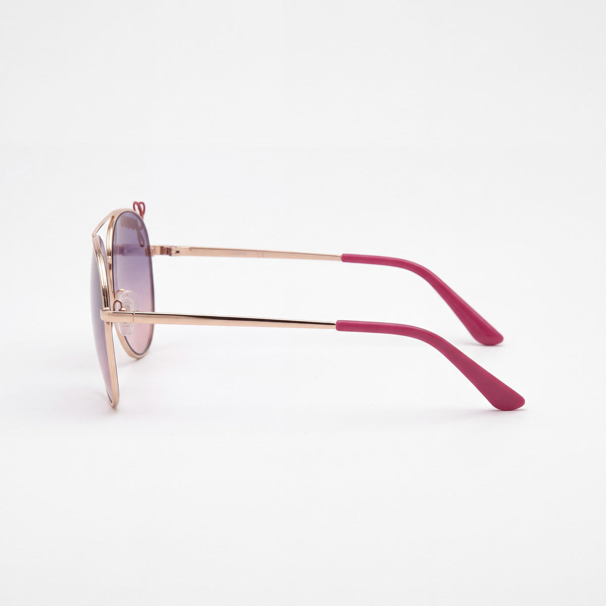 Gafas de sol GUESS GU773928Z60 para mujer con montura de metal en oro rosa, lentes de policarbonato degradado y protección UV, 60 mm, Photo 3