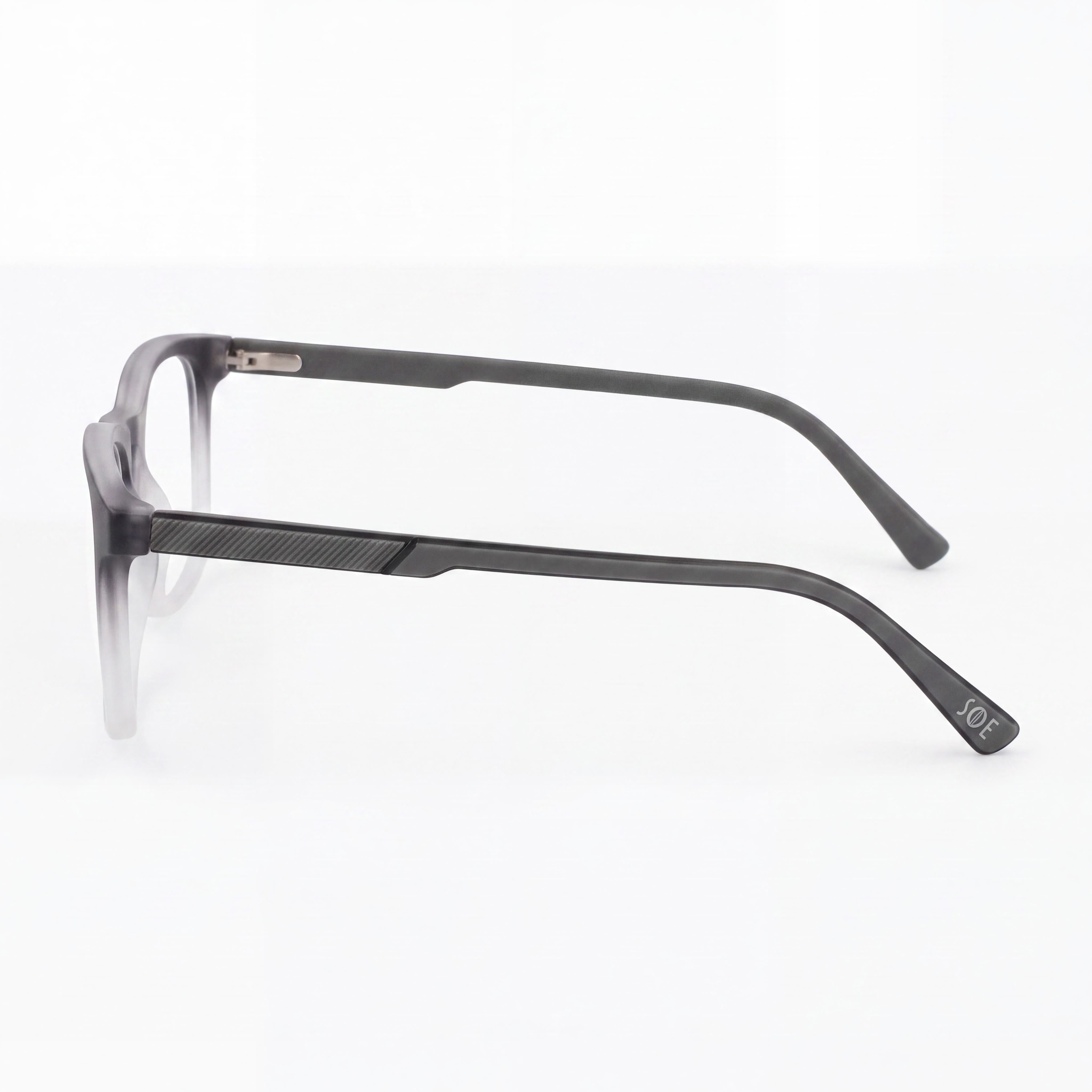 JOE Joe4110 Men's Smoke Acetate Optical Frames with Polycarbonate Lenses, Size 53-17-145, Photo 3
