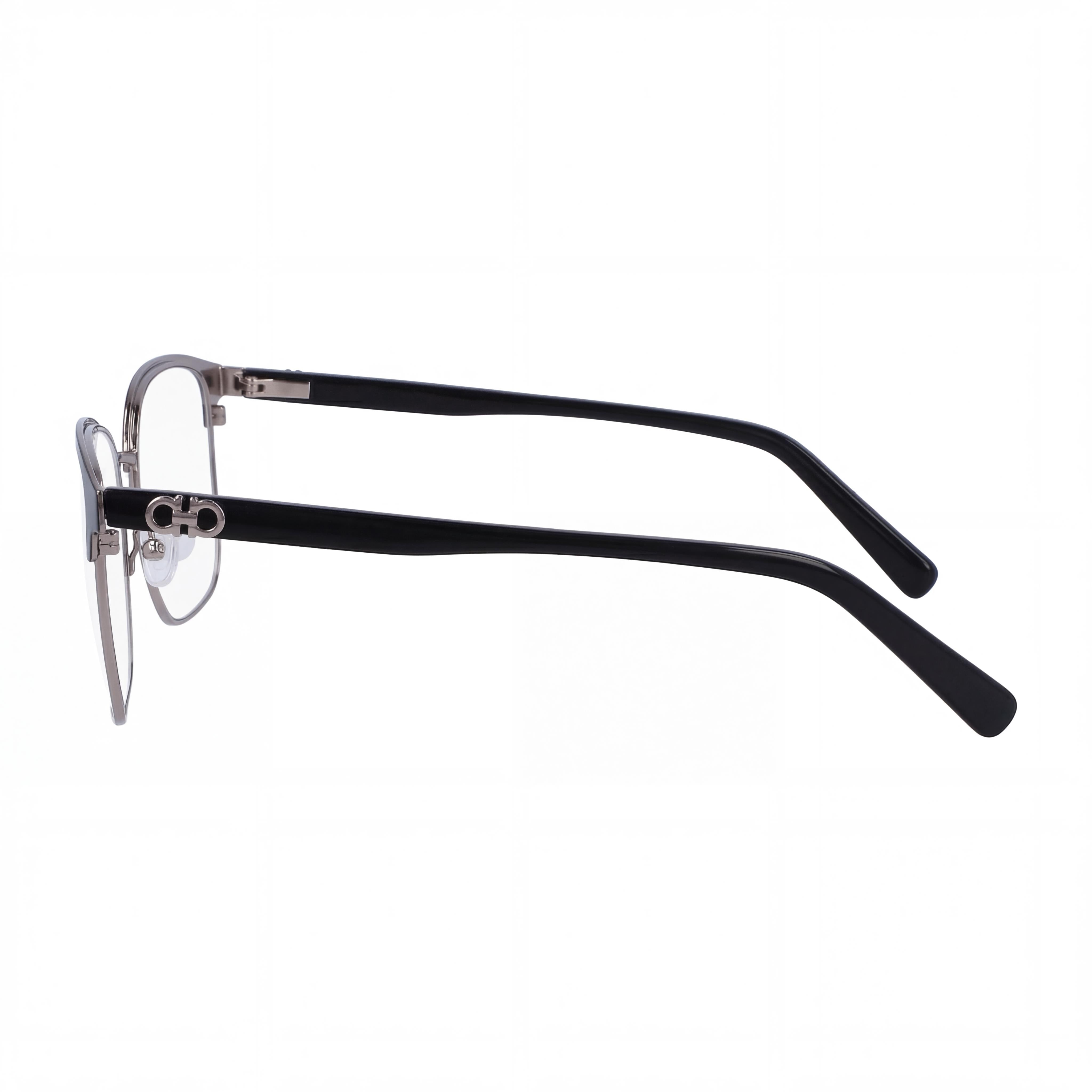 Salvatore Ferragamo SF2225 Modern Rectangular Alloy Steel Unisex Eyeglasses Ruthenium Black 53mm, Photo 2