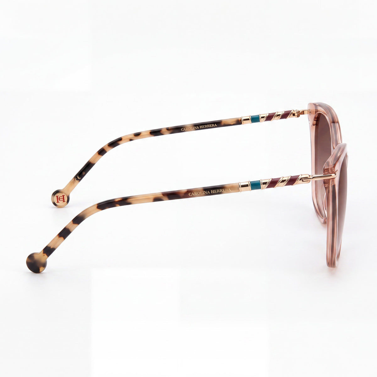 Gafas de sol Carolina Herrera para mujer Her 0091/S Nude Havana de plástico con degradado marrón, protección 100% UV y 56 mm, Photo 3