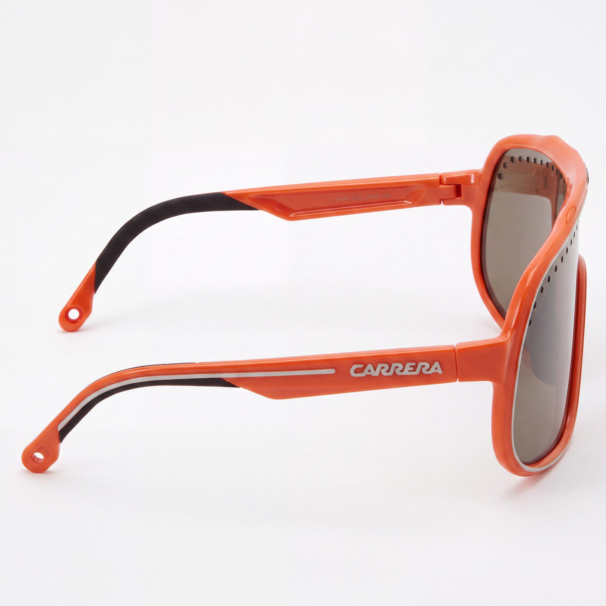 Gafas de sol Carrera Classic unisex, montura de plástico naranja y gris, lentes de policarbonato gris no polarizadas con protección UV, Photo 3