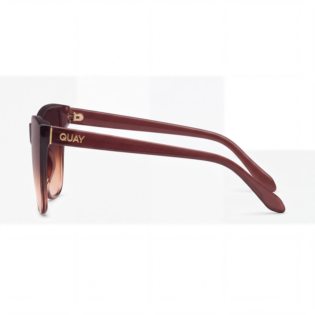 QUAY AUSTRALIA COME THRU Women's Oversized Plastic Cat Eye Brown Honey UV Protection Sunglasses, Photo 3