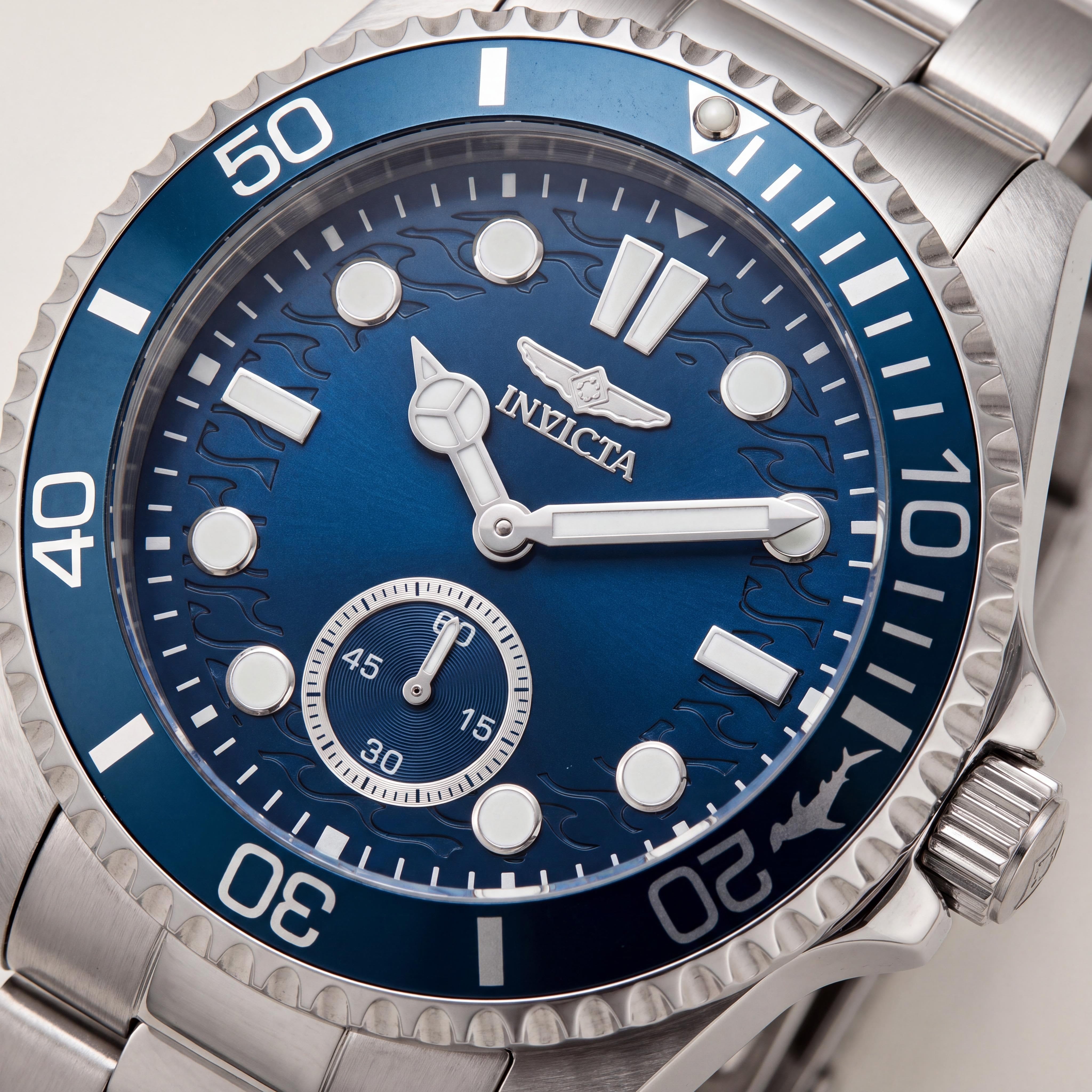 Reloj de Cuarzo Invicta Pro Diver 49422 para Hombre, Caja de Acero Inoxidable de 43mm, Esfera Azul, Brazalete, Photo 2