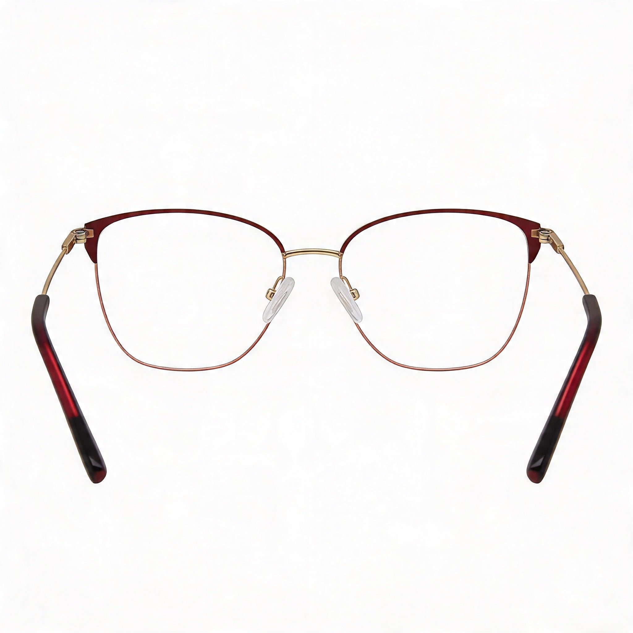 Adensco Classic Men's Burgundy Metal Frame Eyeglasses, Multicolor Polycarbonate Lenses, Size 53-16-135, Photo 3