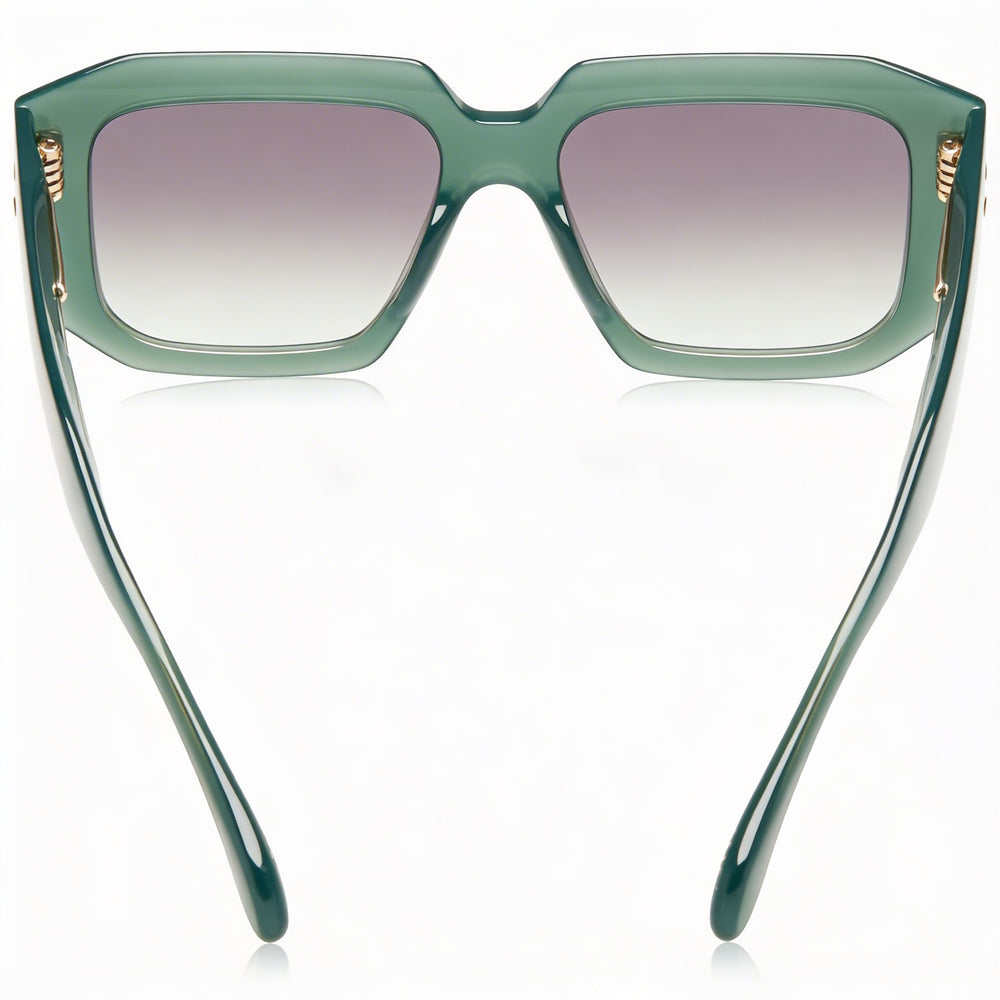 Gafas de sol clásicas Isabel Marant para mujer, de plástico verde, con montura completa, rectangulares y patillas largas, con lentes de policarbonato UV 400 de 53 mm