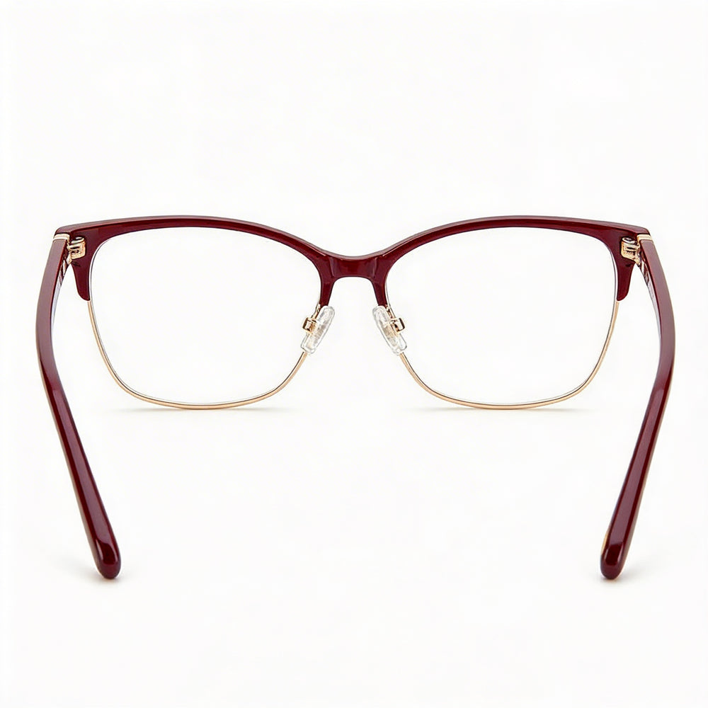 Gafas de sol Fossil Modern para mujer con montura de acero de aleación color frambuesa y lentes de policarbonato no polarizado, 53 mm