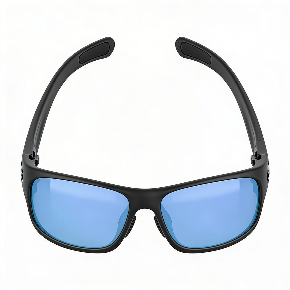bollé Anaconda Unisex Multicoloured Nylon Frame Polarized Sky Blue Lenses with UV Protection 65mm